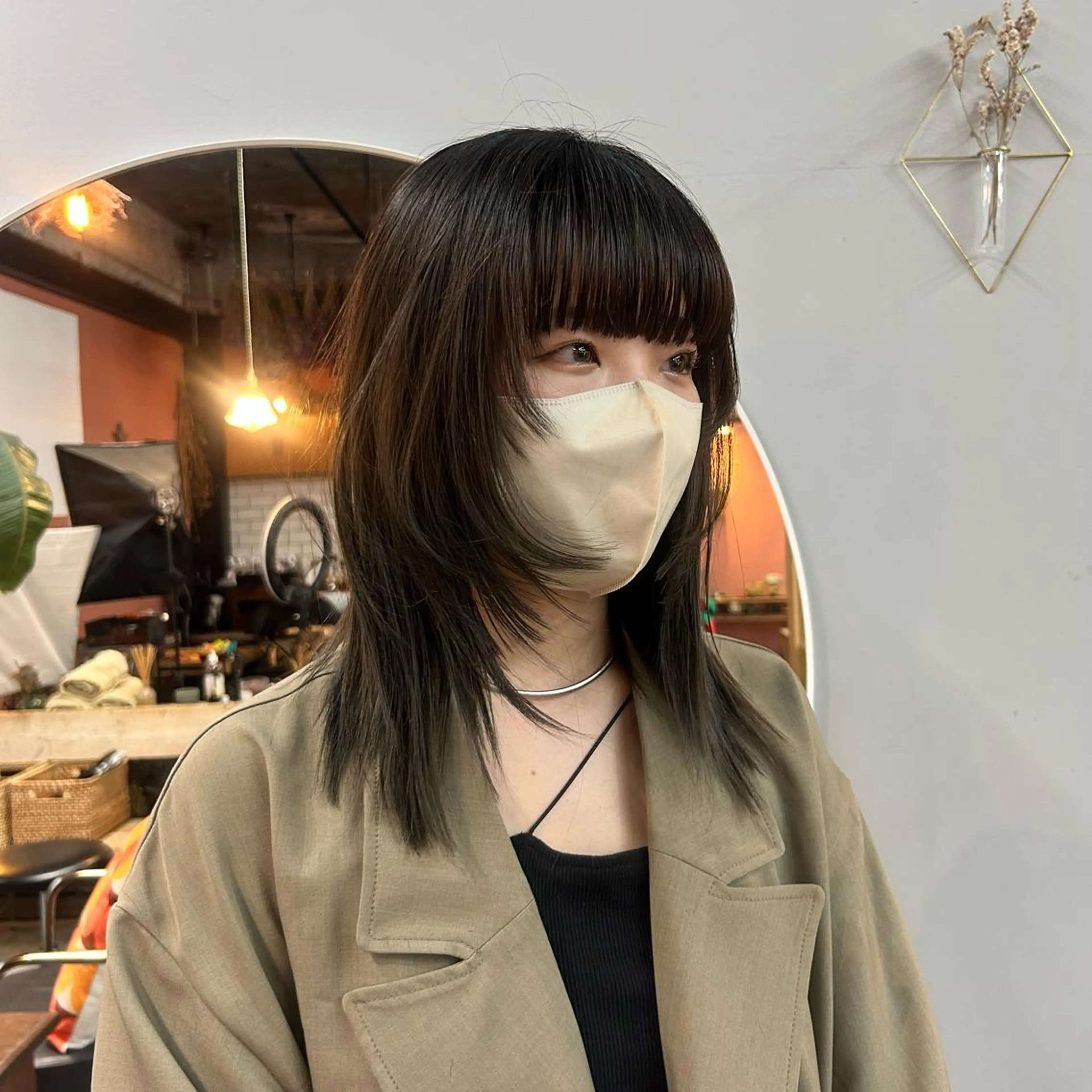 セミロング 問屋町chapter 日笠快生のヘアスタイル