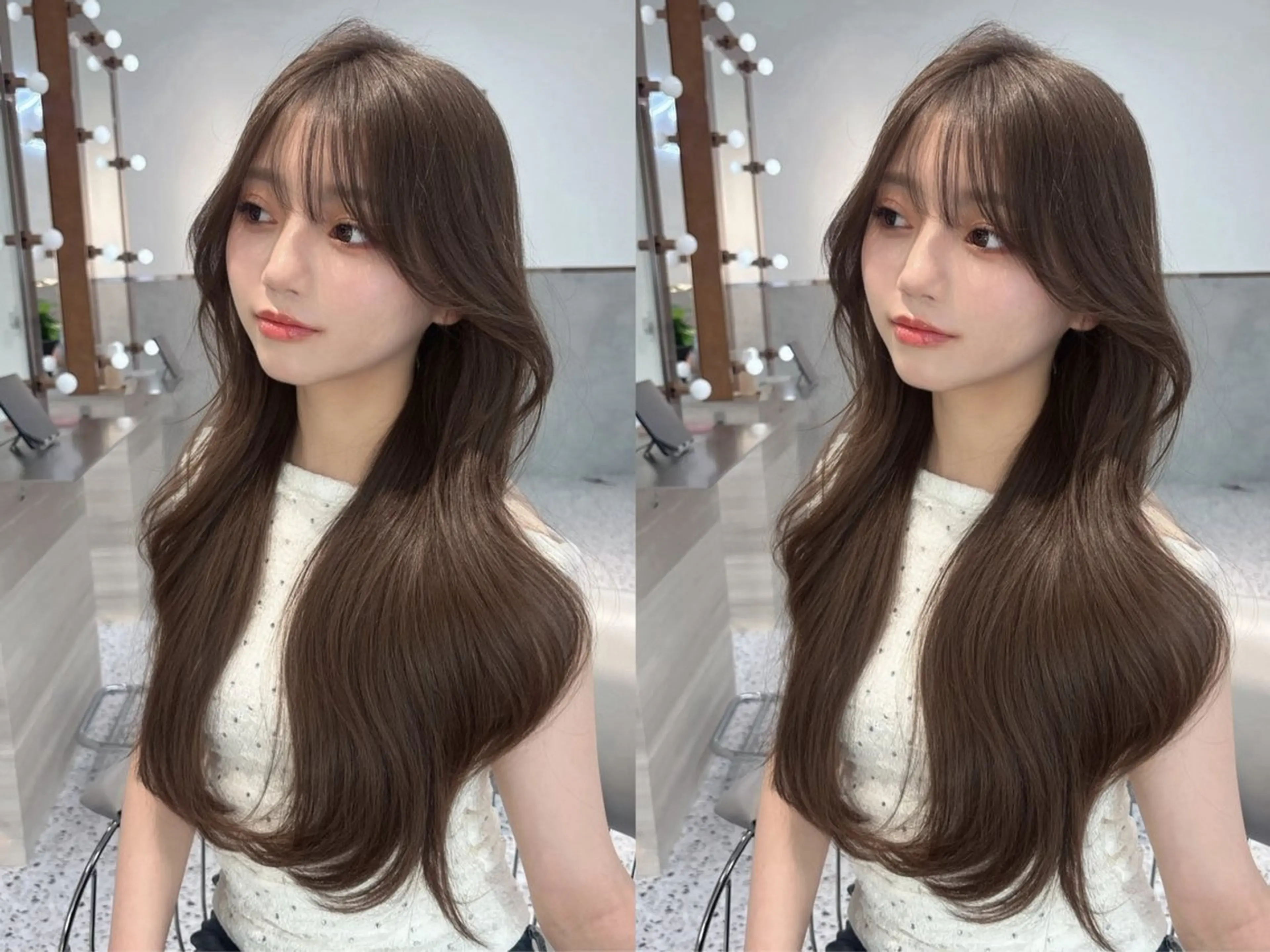 ロング レイヤーカット カット ヘアカラー 🎀透明感ブラウ ンshizuka🎀のヘアスタイル