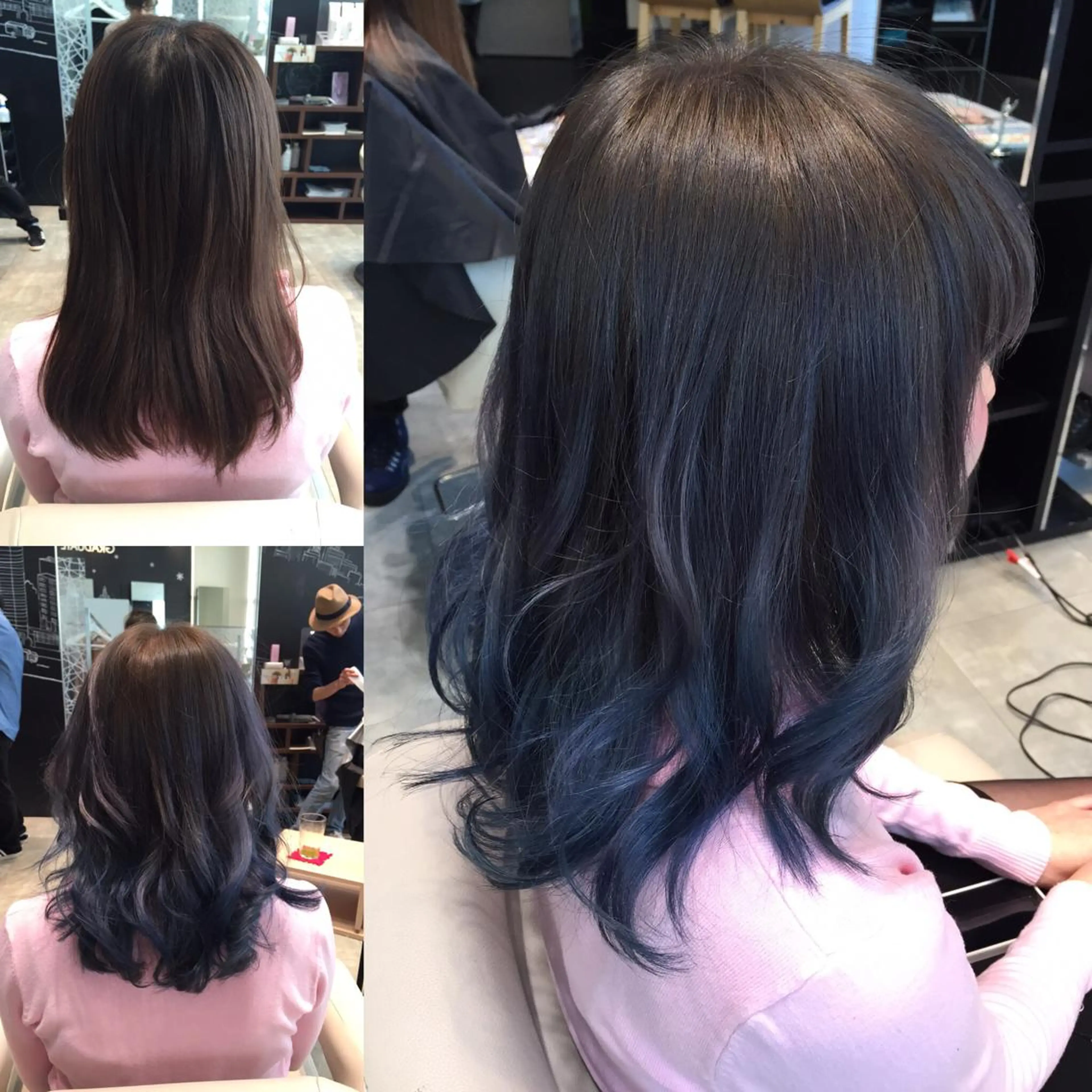 ミディアム セミロング ロング カラー グラデーションカラー Re:ta KANZOのヘアスタイル