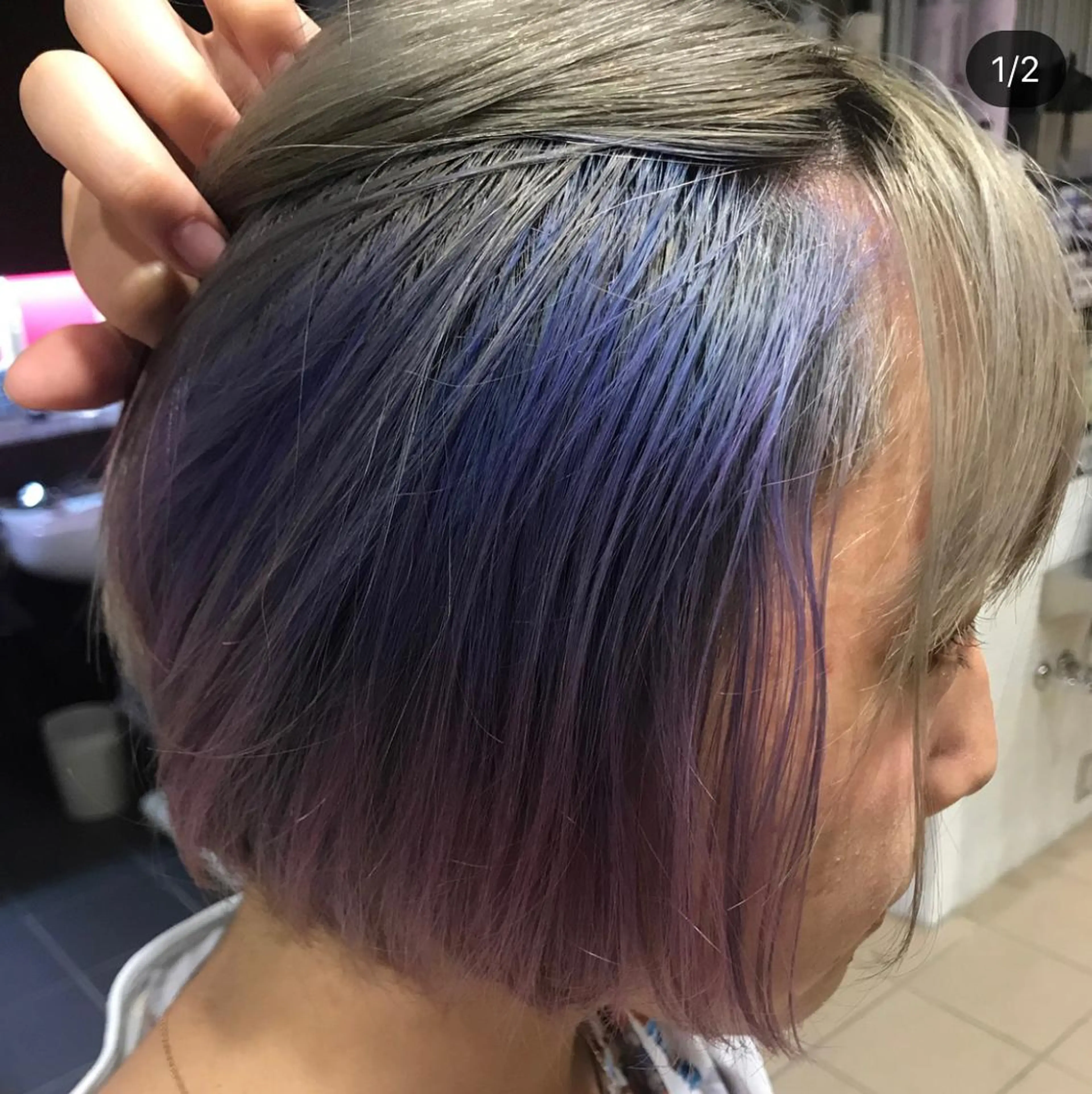 ショート カラー ブリーチ グラデーションカラー インナーカラー シルバー ヘアカラー 松戸　kiju オーナースタイリストのヘアスタイル