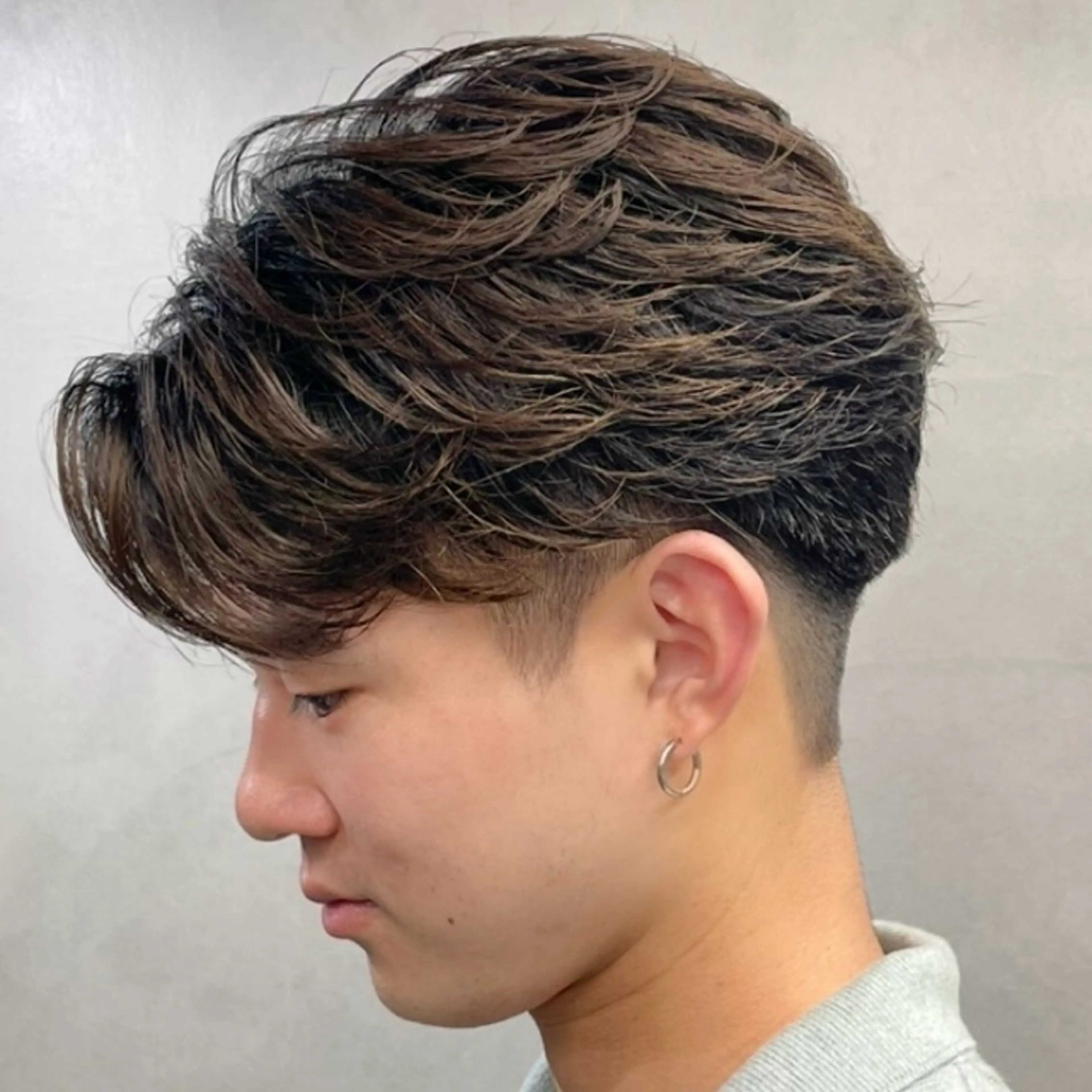 ミディアム パーマ ヘアアレンジ メンズ カット パーマ fifth Tokyo所属・fifth 石川 凪のヘアスタイル