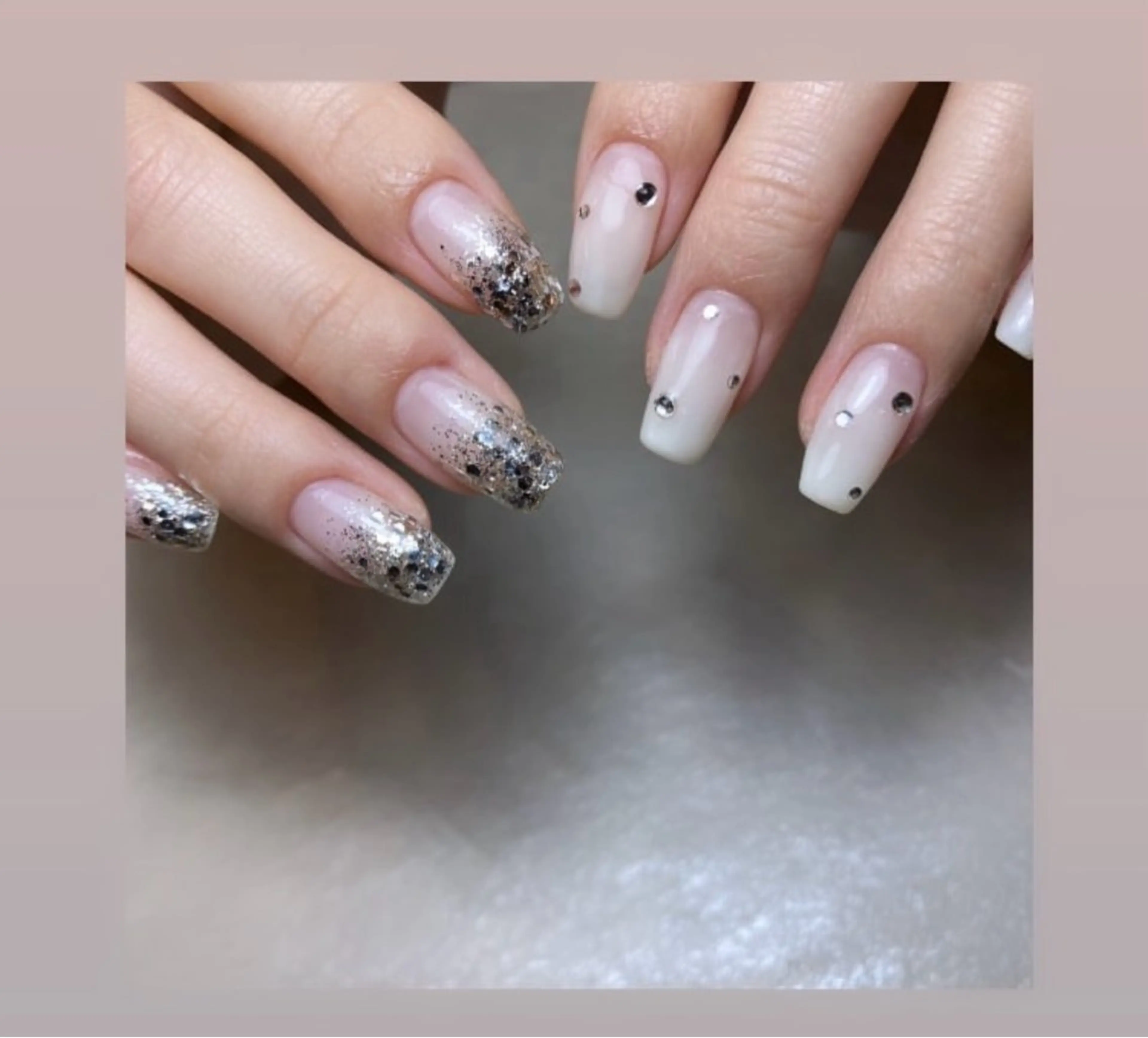 ネイル ラメ(グリッター) ラメグラデーション 【Libre】 -ﾘﾌﾞﾚﾈｲﾙ-のネイルデザイン