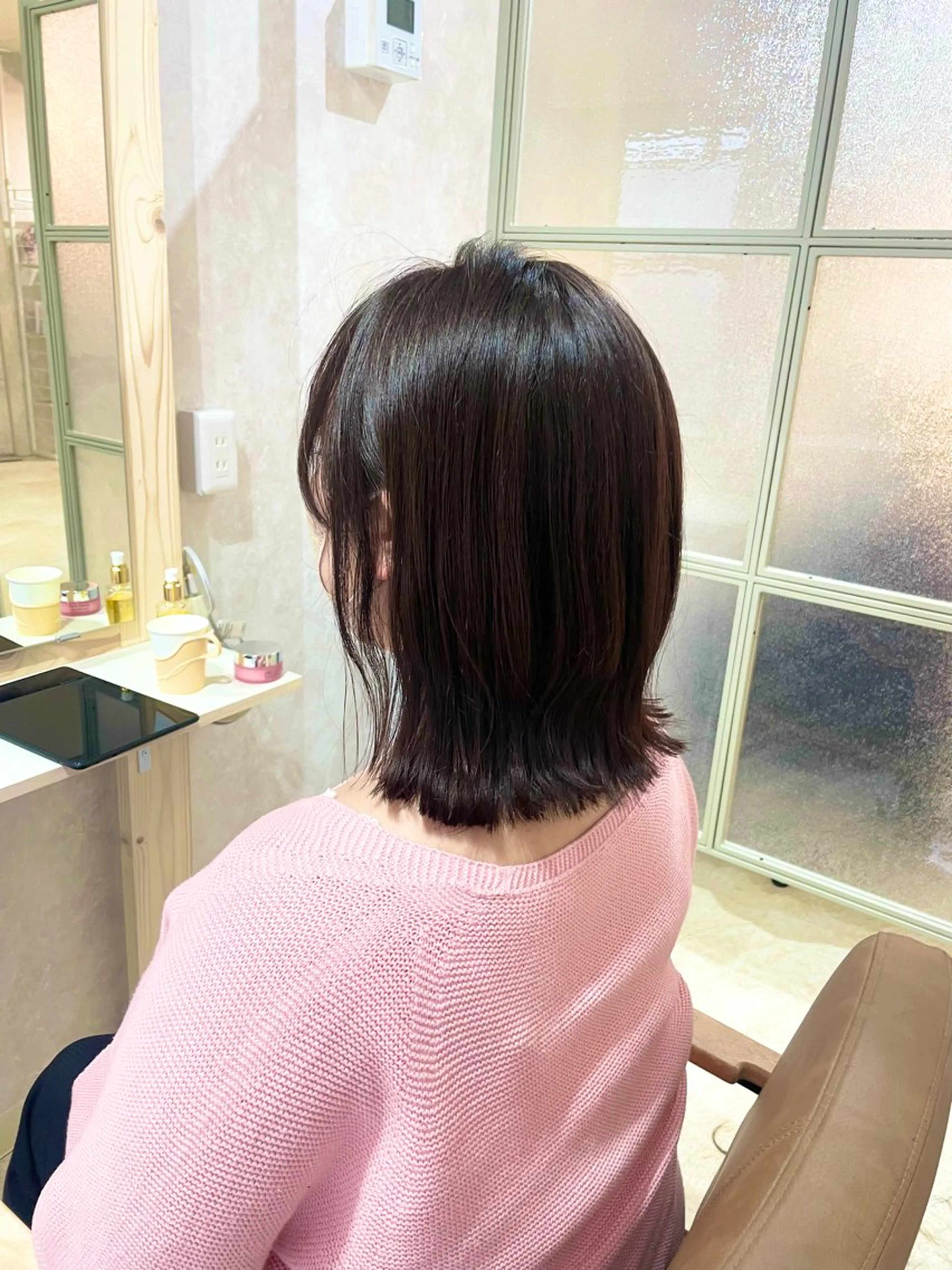 ミディアム カット ヘアカラー トリートメント ❤︎SAKURA 【Rico】❤︎のヘアスタイル