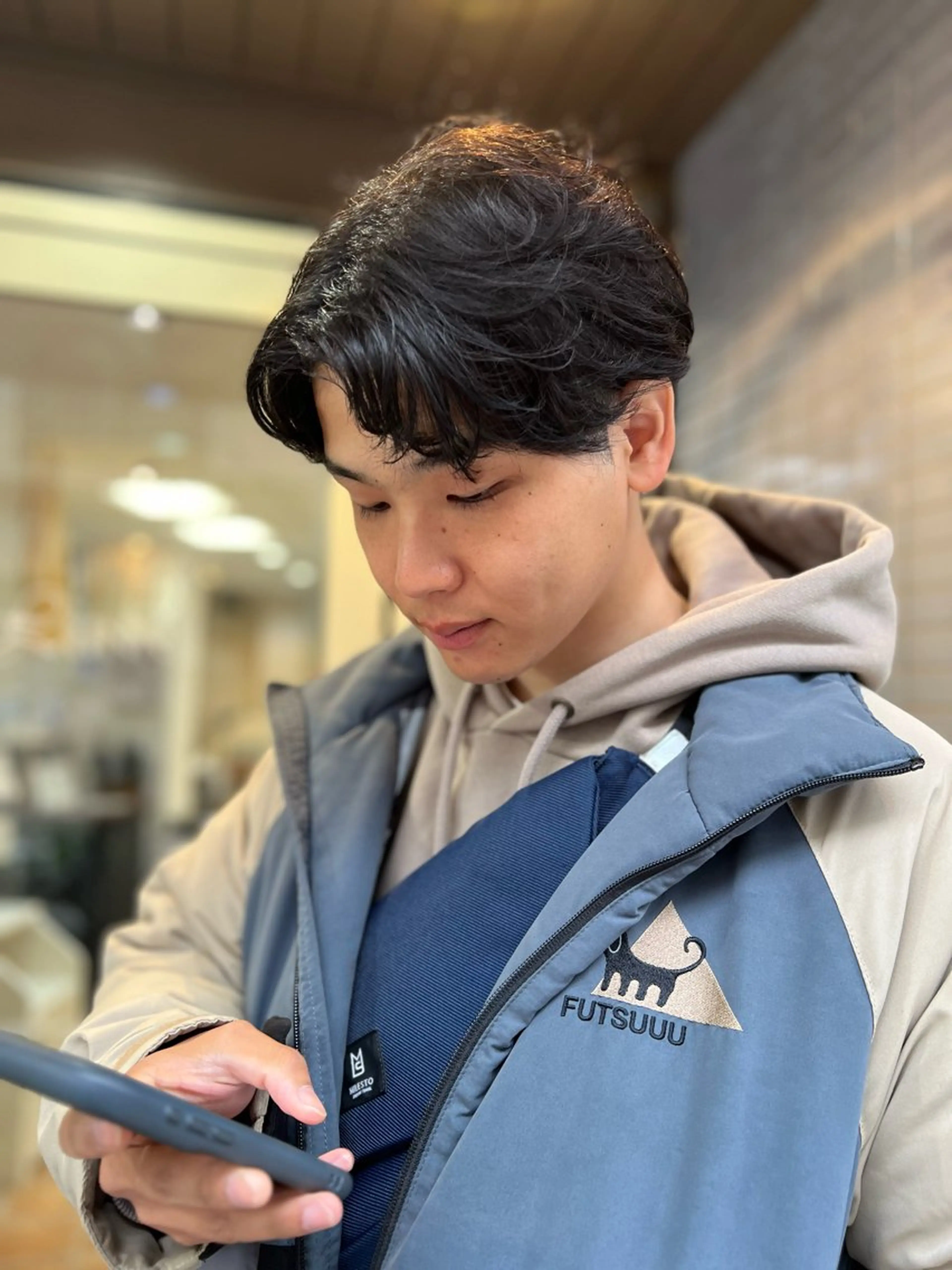 ショート メンズ フェザーパーマ メンズパーマ くせ毛 ショートヘア 💈メンズ特化 菊地優翔💈のヘアスタイル