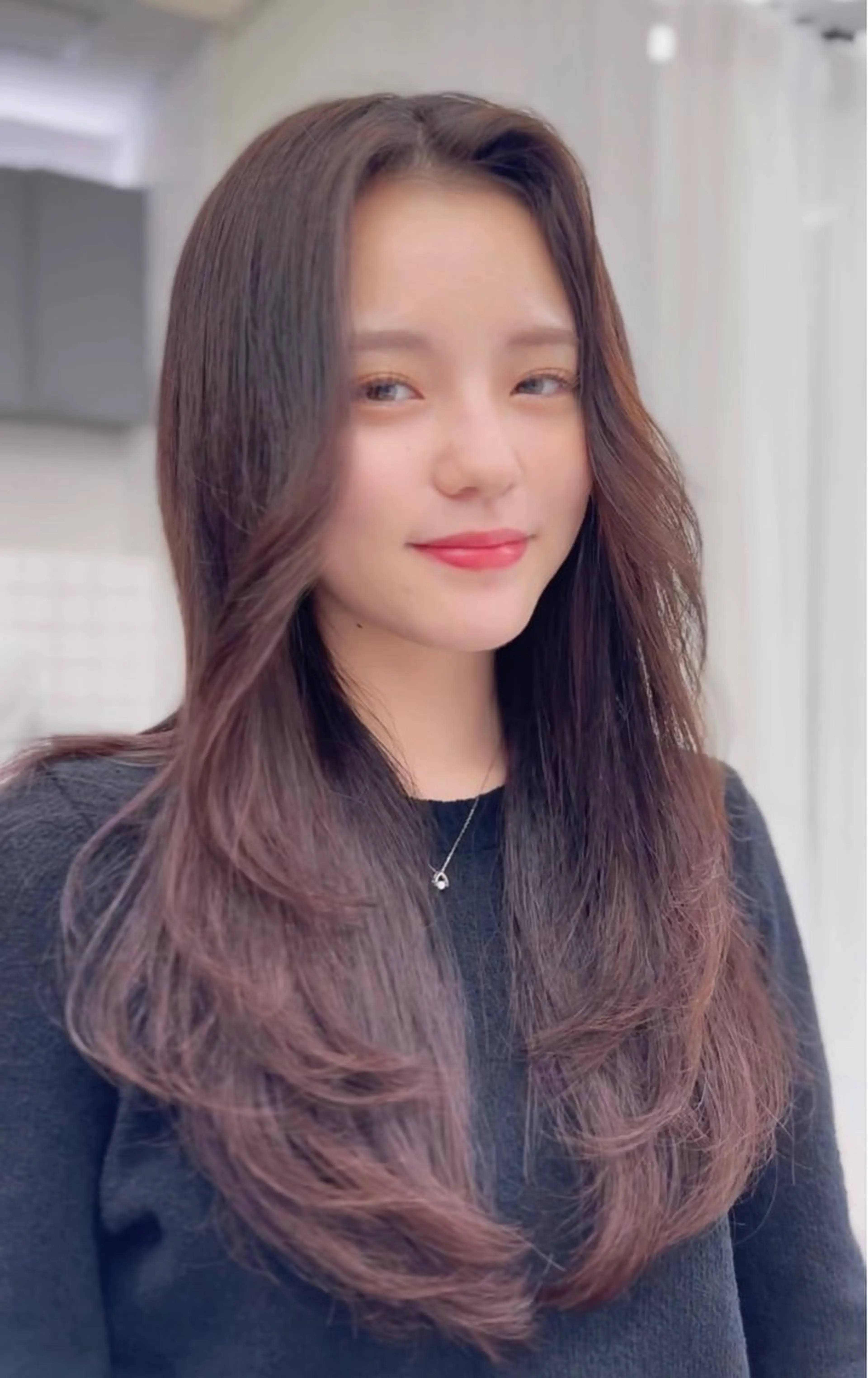 ロング カラー ヘアアレンジ 前髪顔まわりカット 🌈中村海聖のヘアスタイル