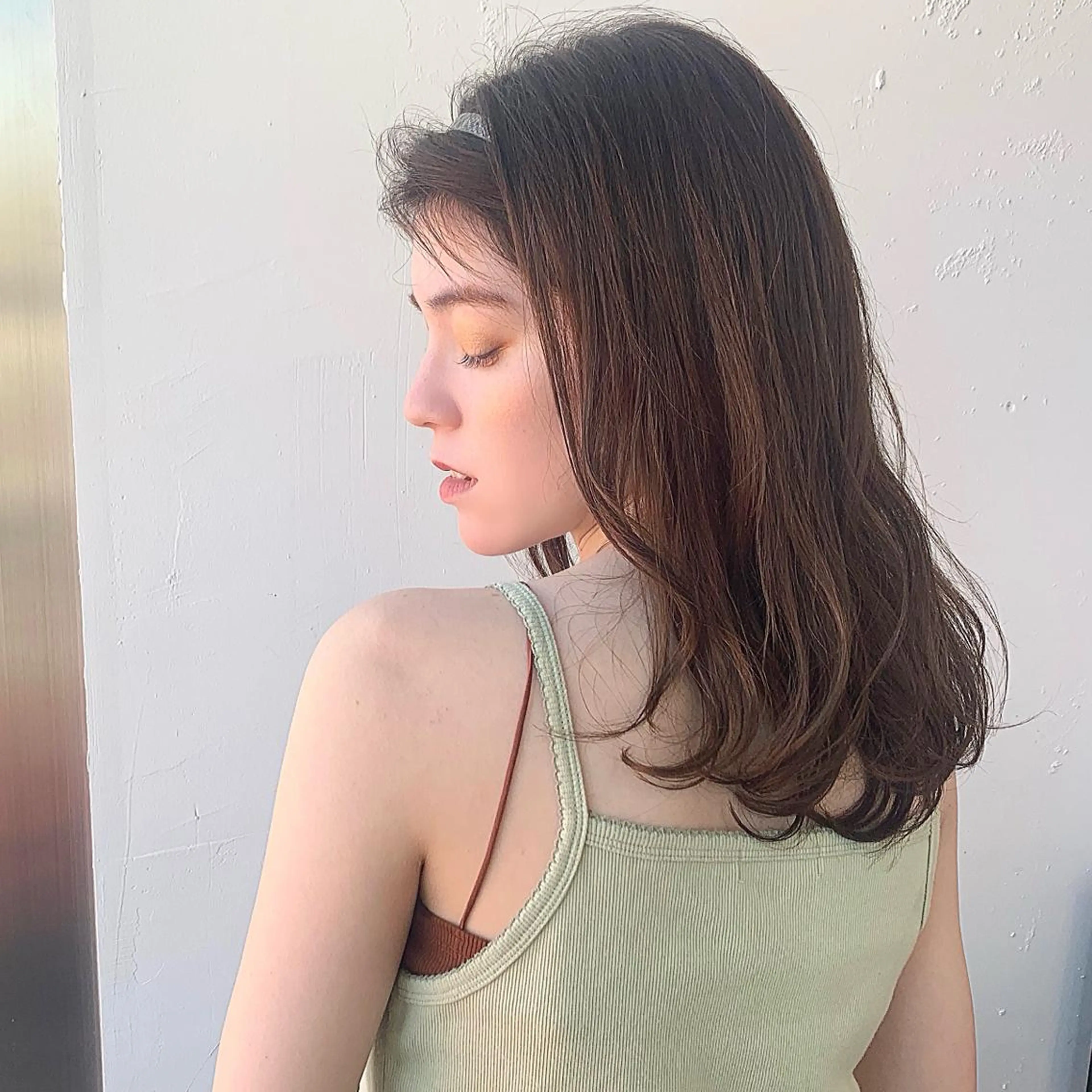 セミロング カラー Sana / 韓国ヘア / カラーのヘアスタイル