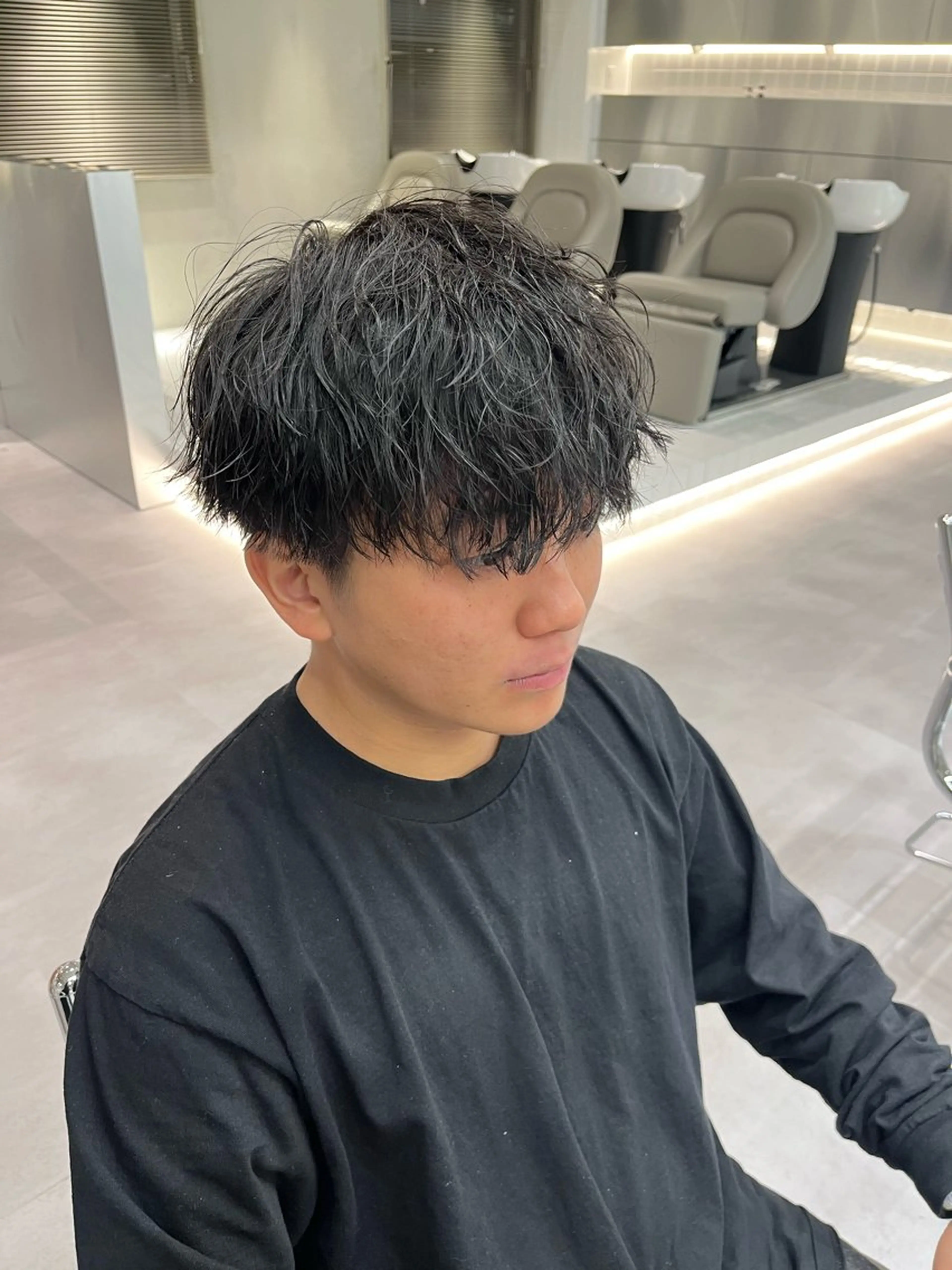 ショート パーマ メンズ soen所属・⚡メンズパーマフ ェードカットTomyのヘアスタイル