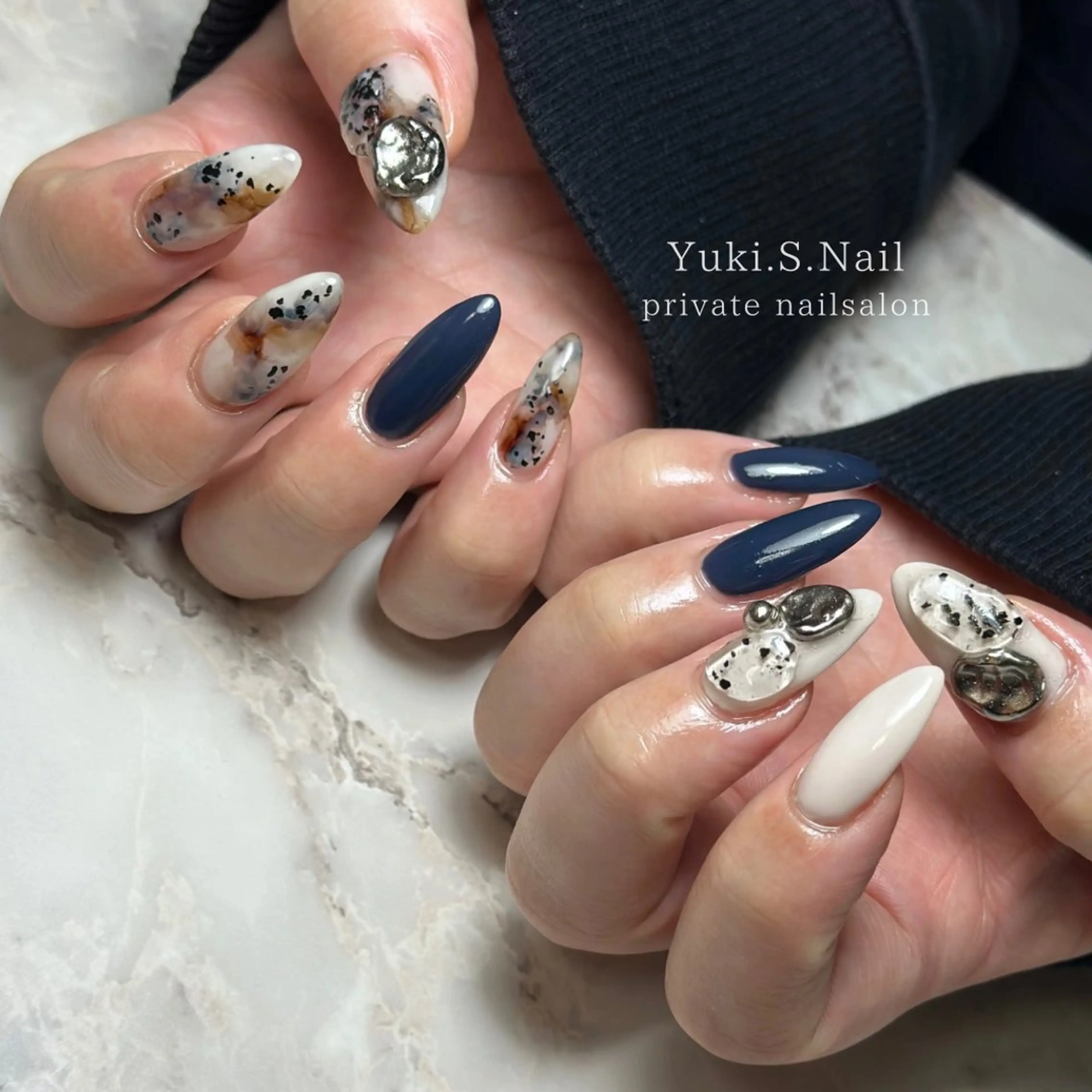 ロング ハンドネイル Yuki S.Nailのネイルデザイン