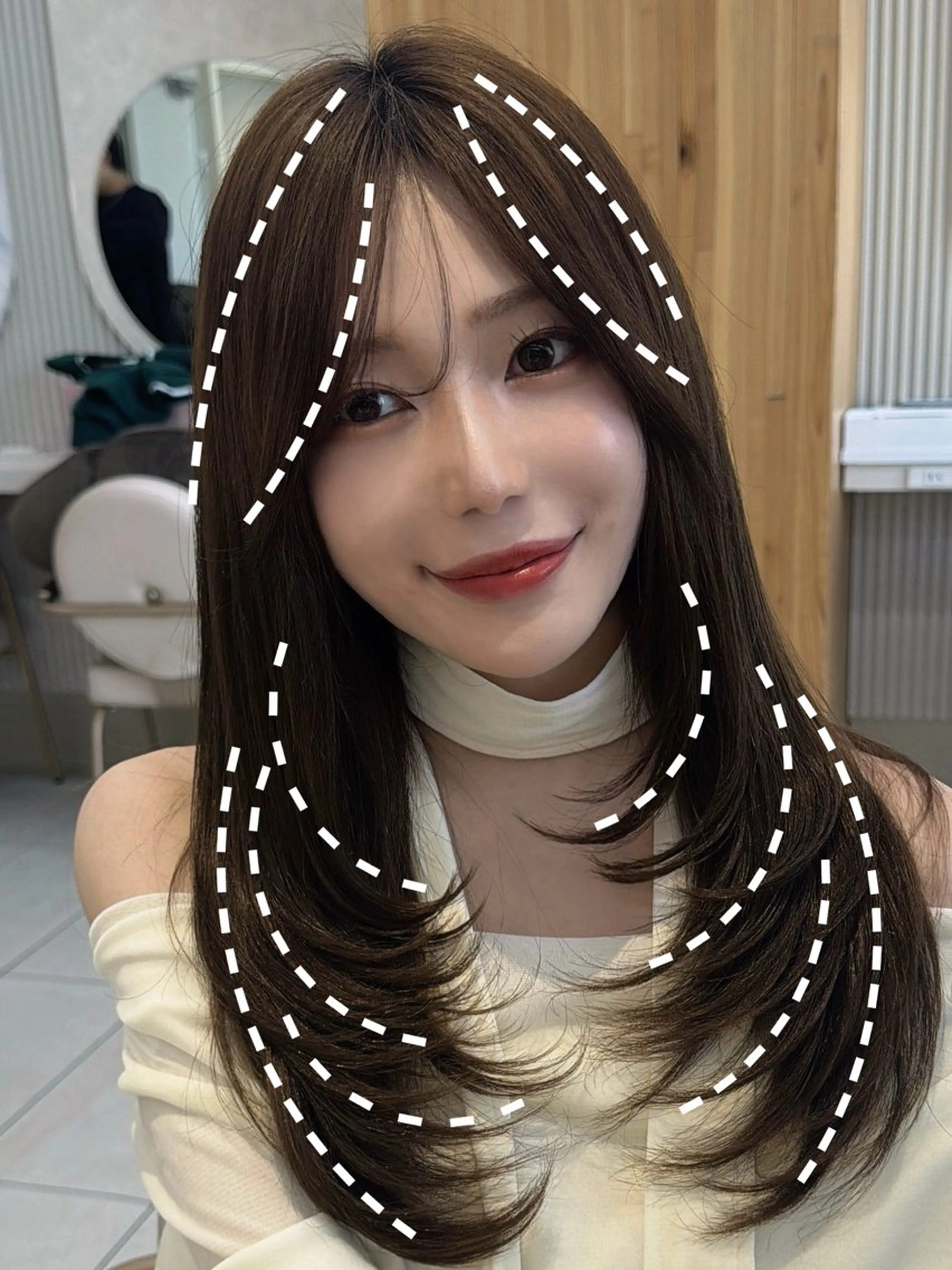 セミロング カット ヘアカラー トリートメント 顔周り/艶感カラー /レイヤー/TAKUのヘアスタイル