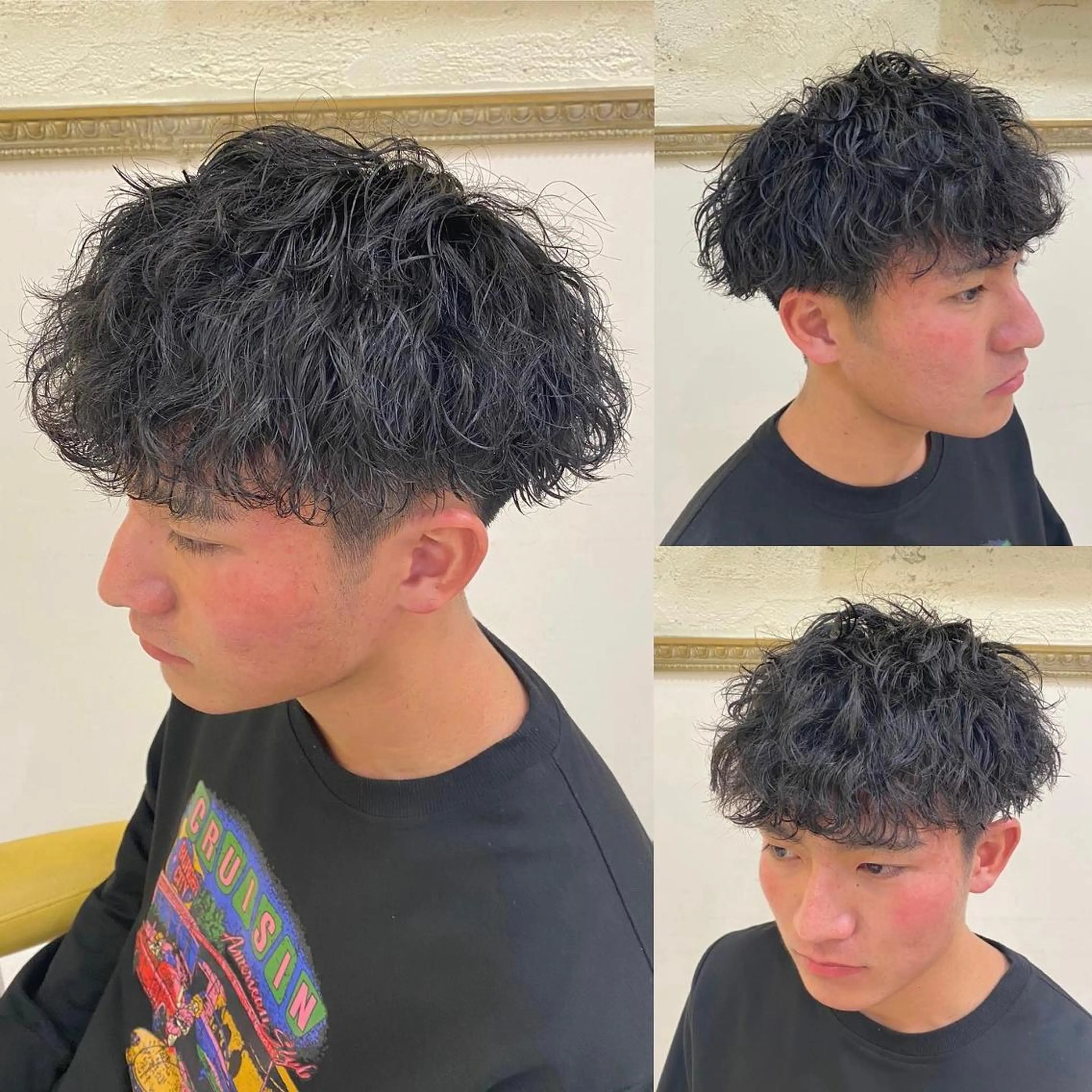 パーマ メンズ フェードカット メンズパーマ メンズツイストパーマ ツイストスパイラルパーマ 刈り上げ 年間2000名担当◎ パーマ職人/仲原佑樹のヘアスタイル