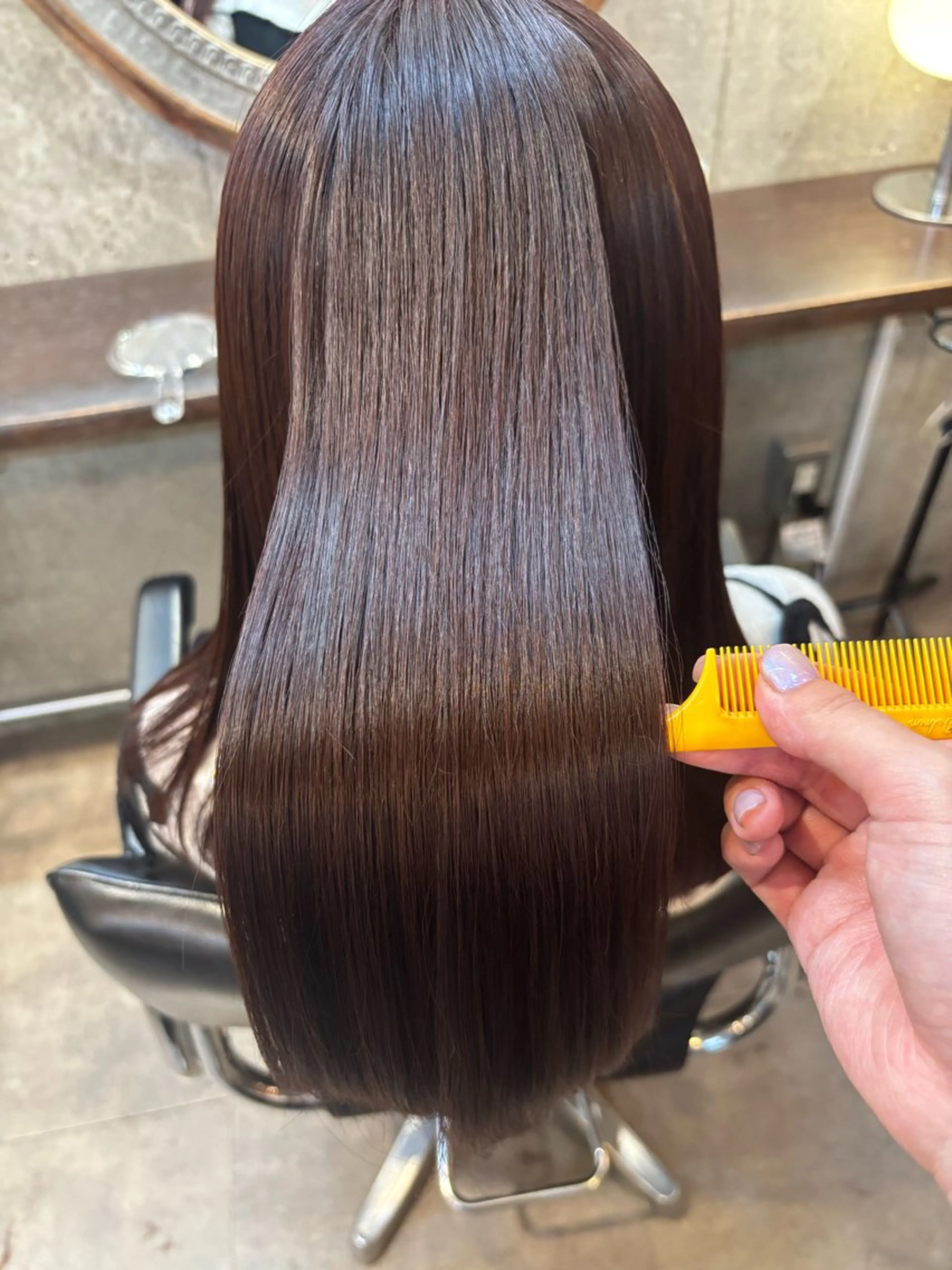 セミロング パーマ 縮毛矯正 ROCOSPEARZ所属・柚菜 🫧𓂃𓈒𓏸のヘアスタイル