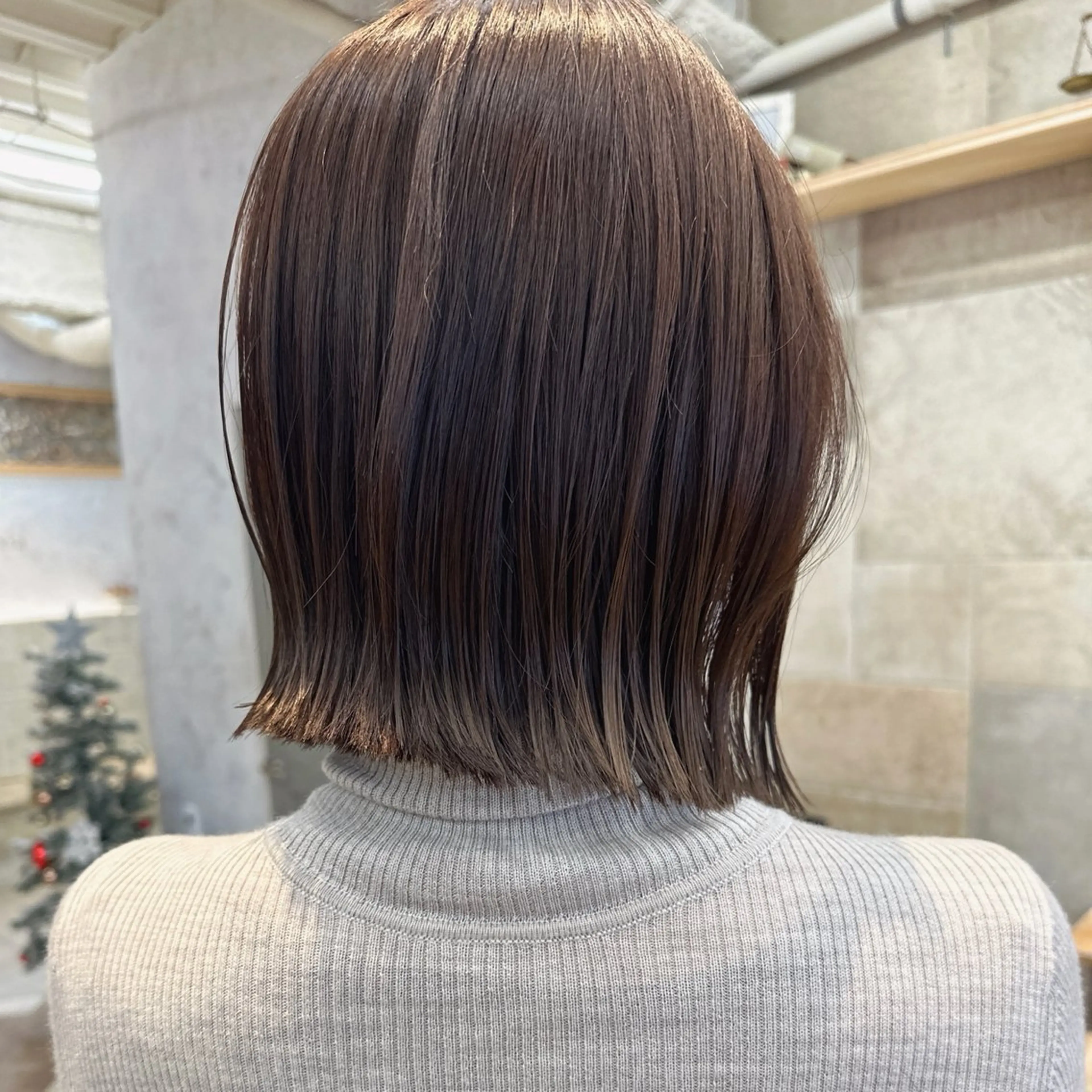 ミディアム カット 艶カラー/ボブ /似合わせ/田口愛那のヘアスタイル