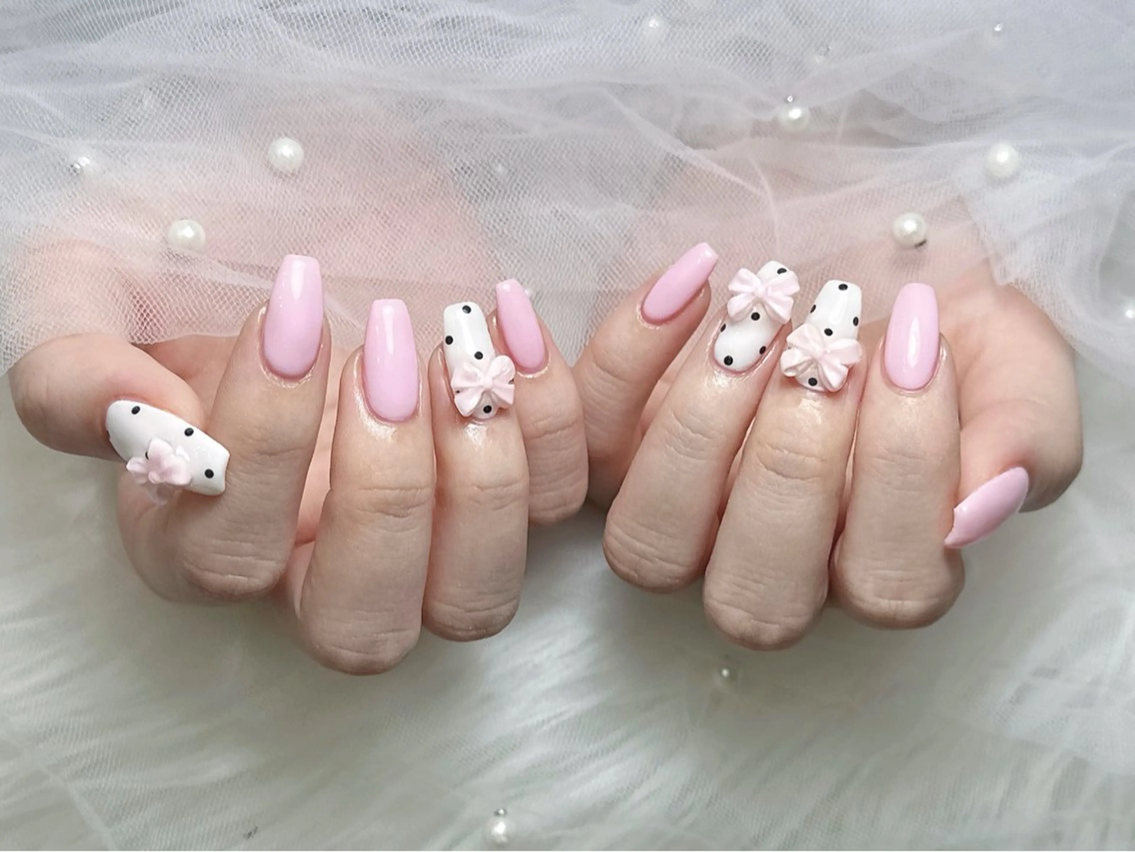 ネイル ドット ハンドネイル 【Eclat ｴｸﾗ】nail＆beauty所属・Eclat〔ｴｸﾗ〕 MOEKA𝜗𝜚*のネイルデザイン