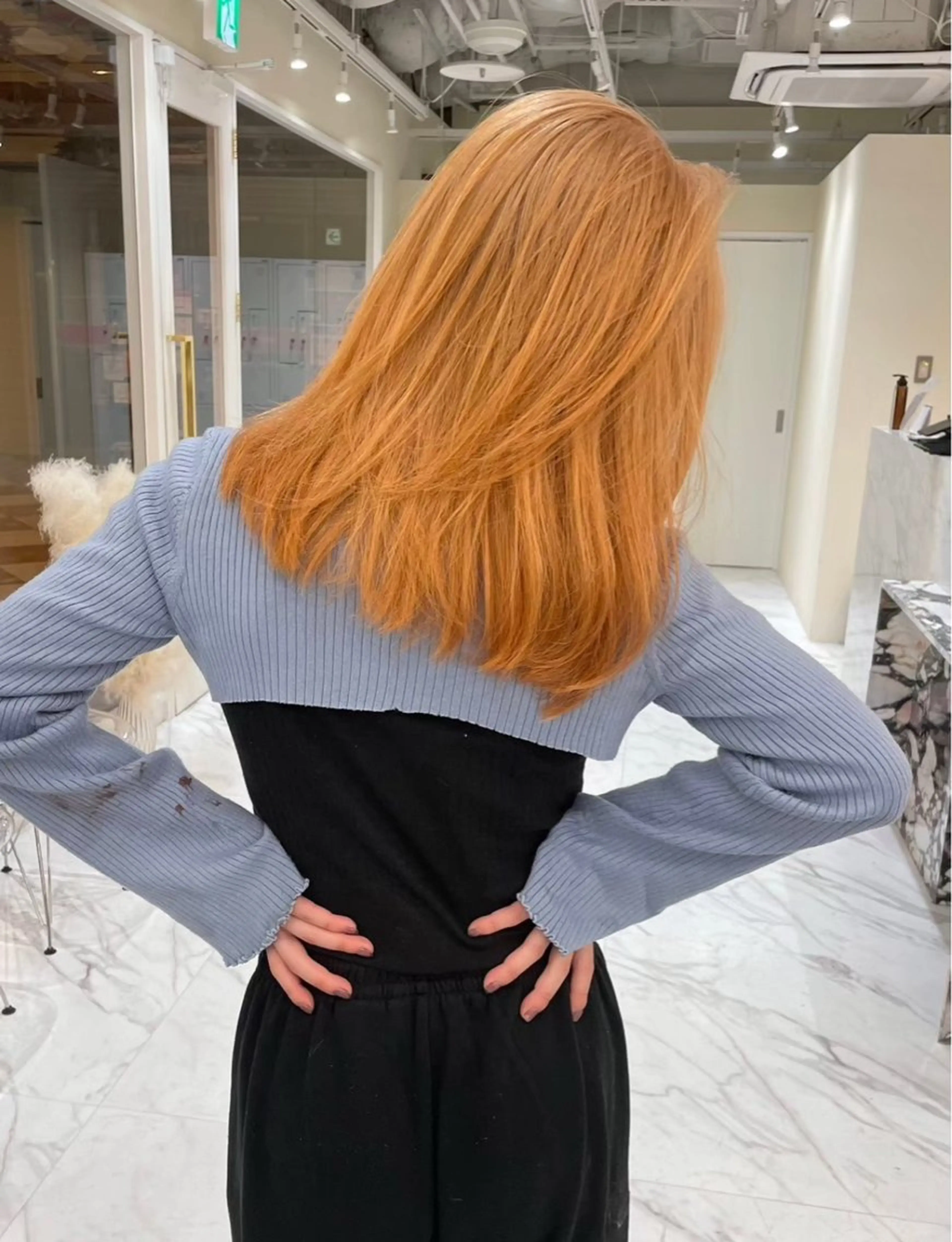 カラー ヘアカラー トリートメント ワンホン×髪質改善 つのーか🩶‪🫧のヘアスタイル