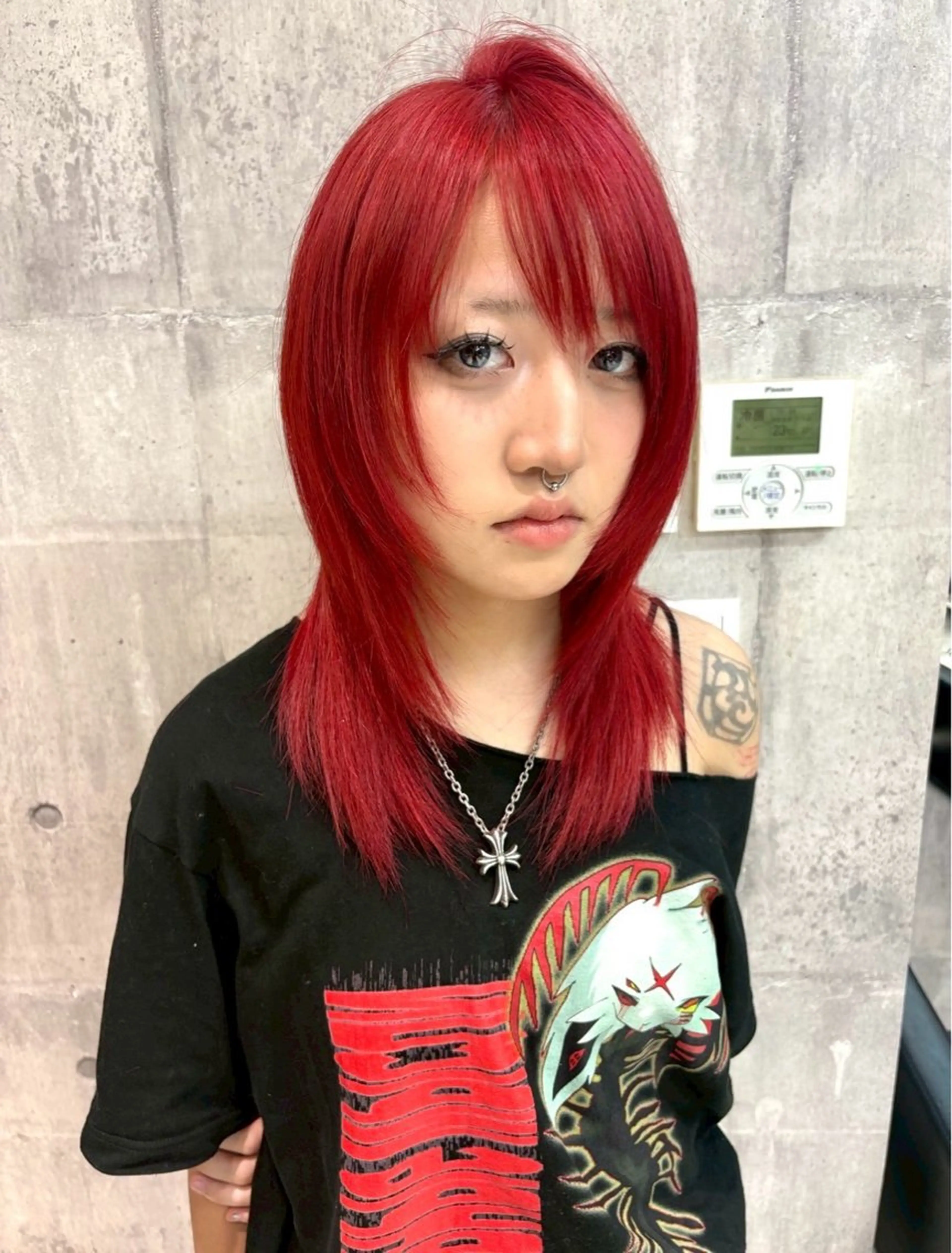 ロング カラー パーマ ヘアアレンジ メンズ キッズ カット ヘアカラー トリートメント レイヤー×ハイトーン / mihana🪐のヘアスタイル