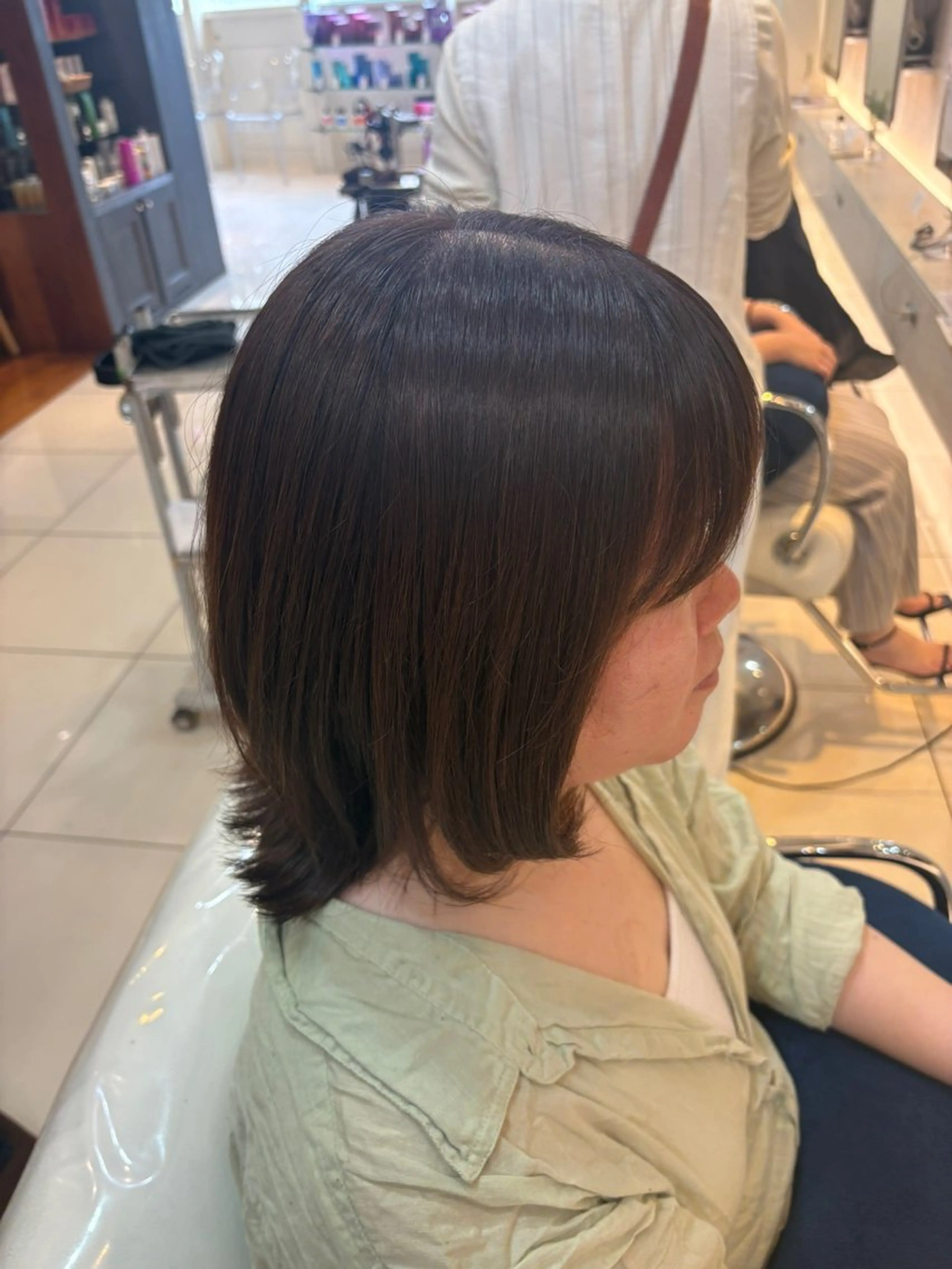 ミディアム ヘアカラー 坂田 愛彩萌のヘアスタイル