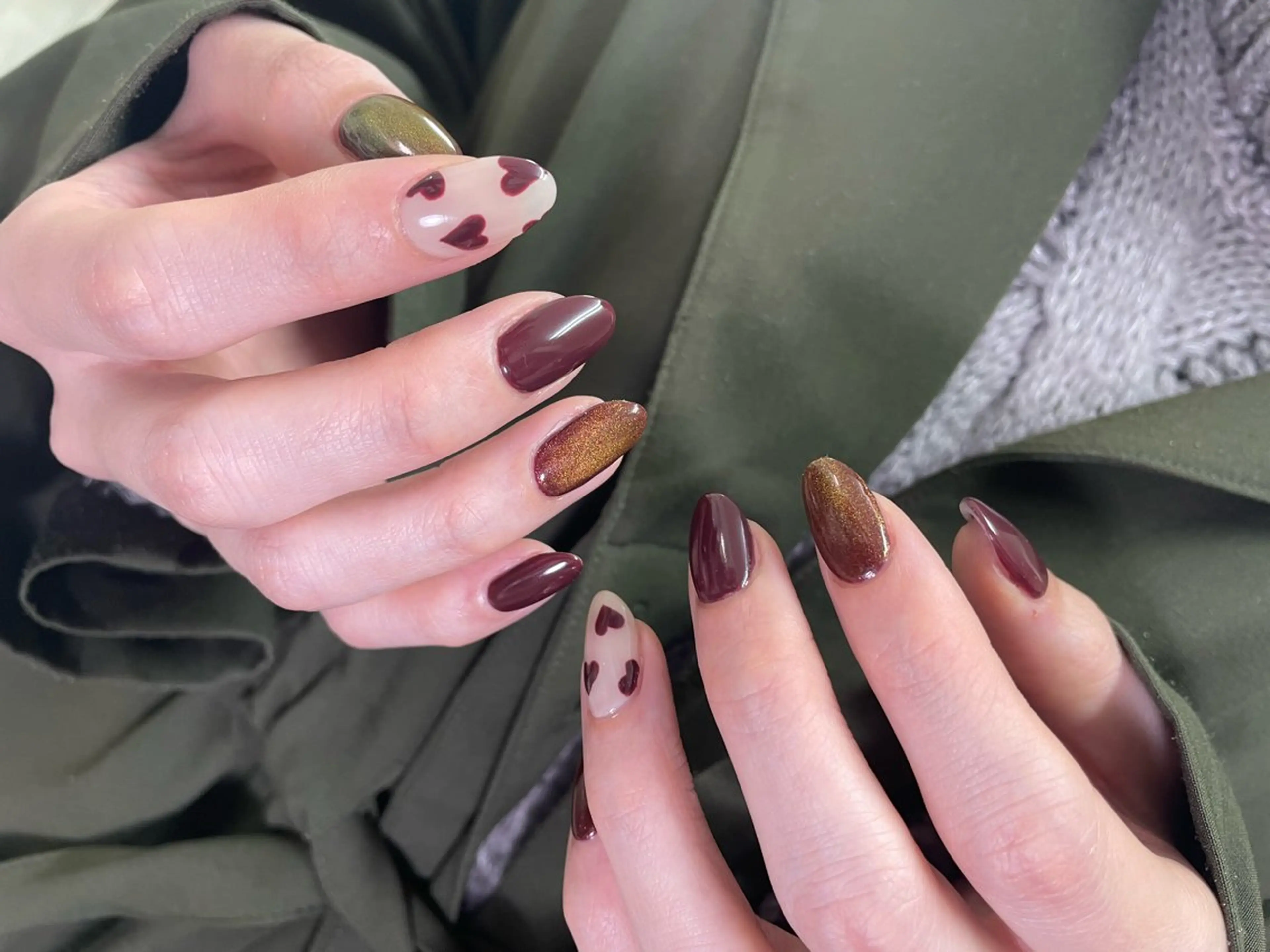 ネイル マグネットネイル バレンタイン hazuki / Salon Biのネイルデザイン