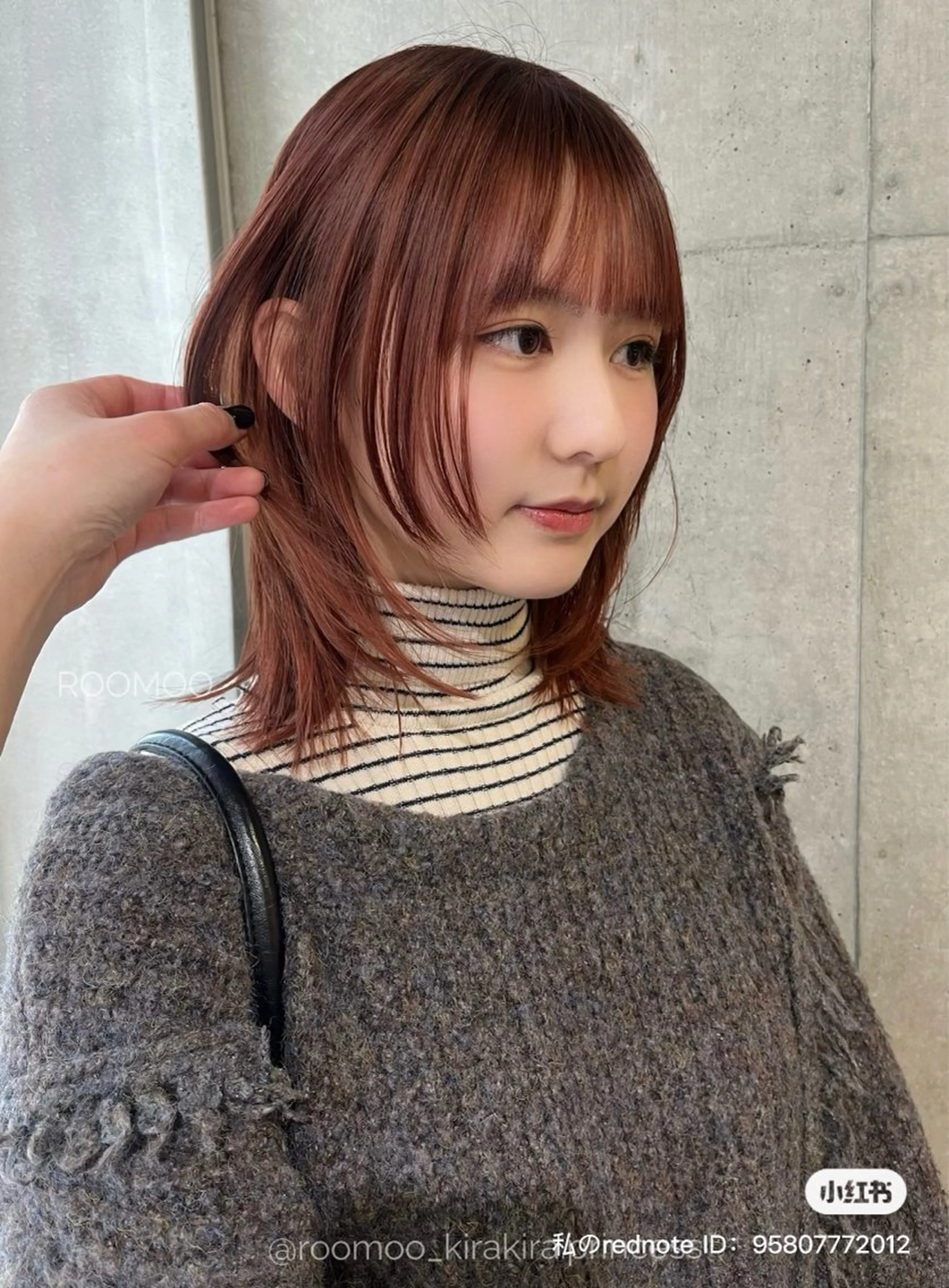 ミディアム 韓国風ヘア レイヤーカット 無料カット/ハイ トーンカラー/きらのヘアスタイル