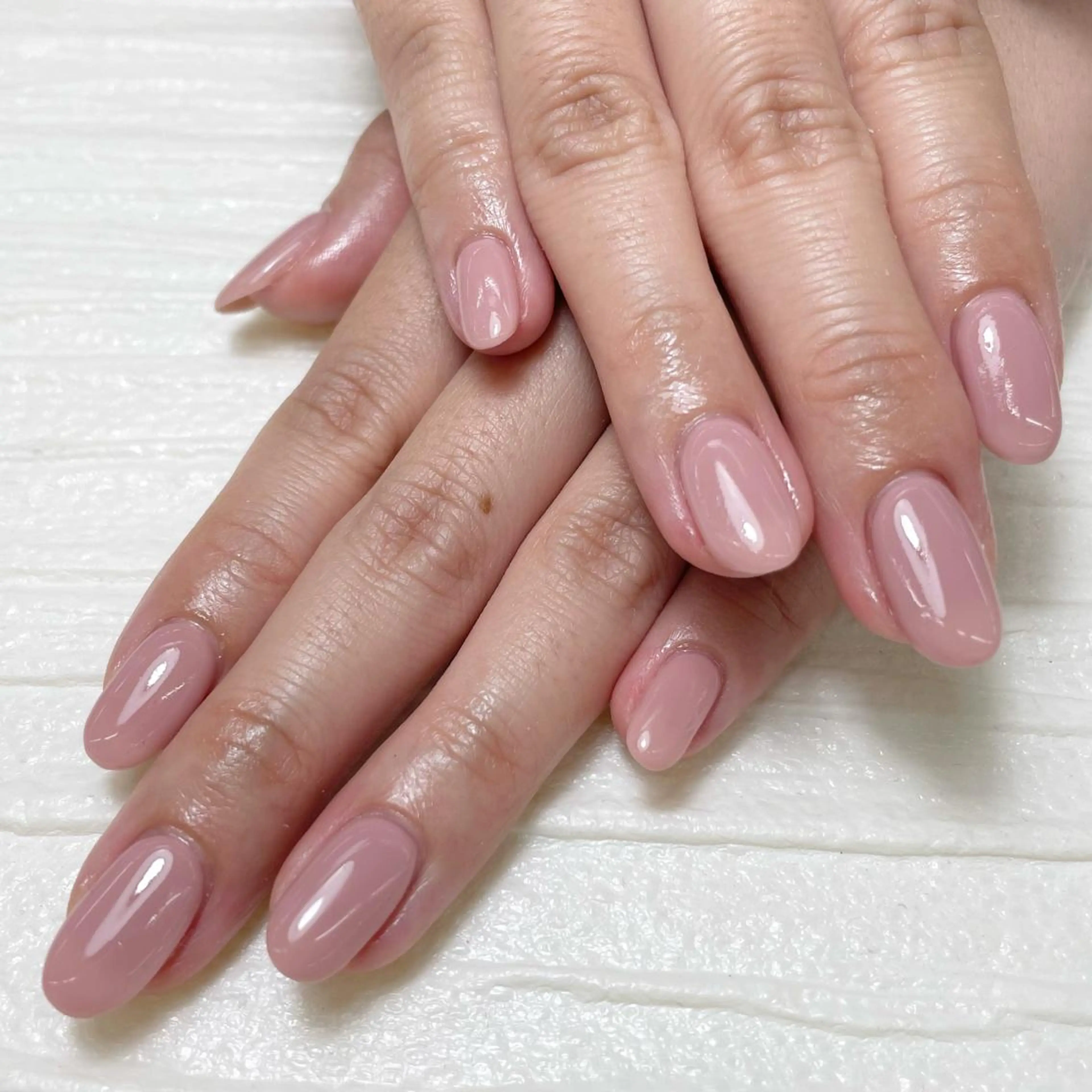 ネイル オフィスネイル ワンカラーネイル ピンク ピンクベージュ Nail Blue512所属・Nailist MINORIのネイルデザイン