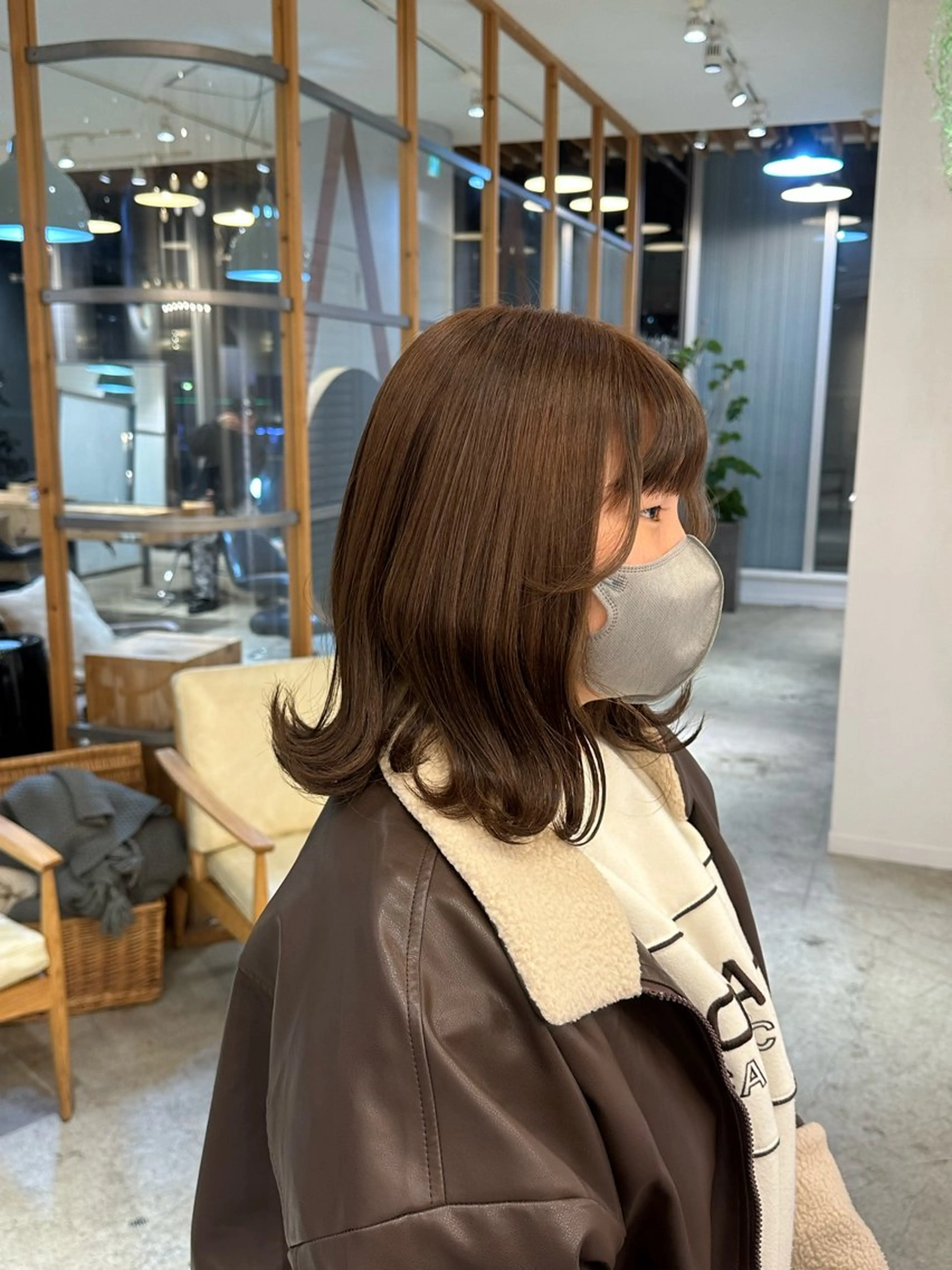 セミロング カラー ブリーチカラー/ 透明感/aika¨̮のヘアスタイル