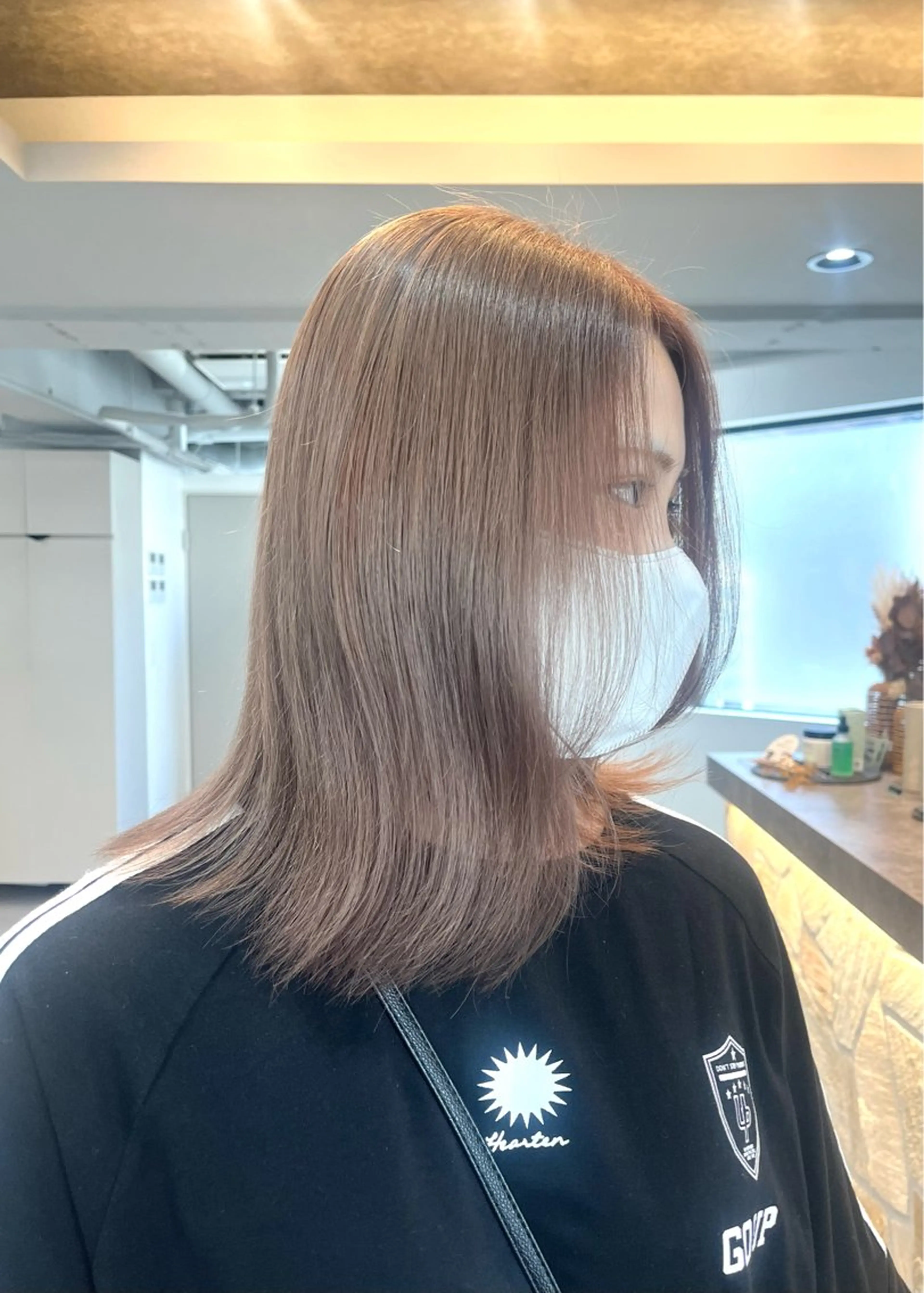 ミディアム ヘアカラー 🎀ツヤ髪/レイヤー /ボブ/hana🎀のヘアスタイル