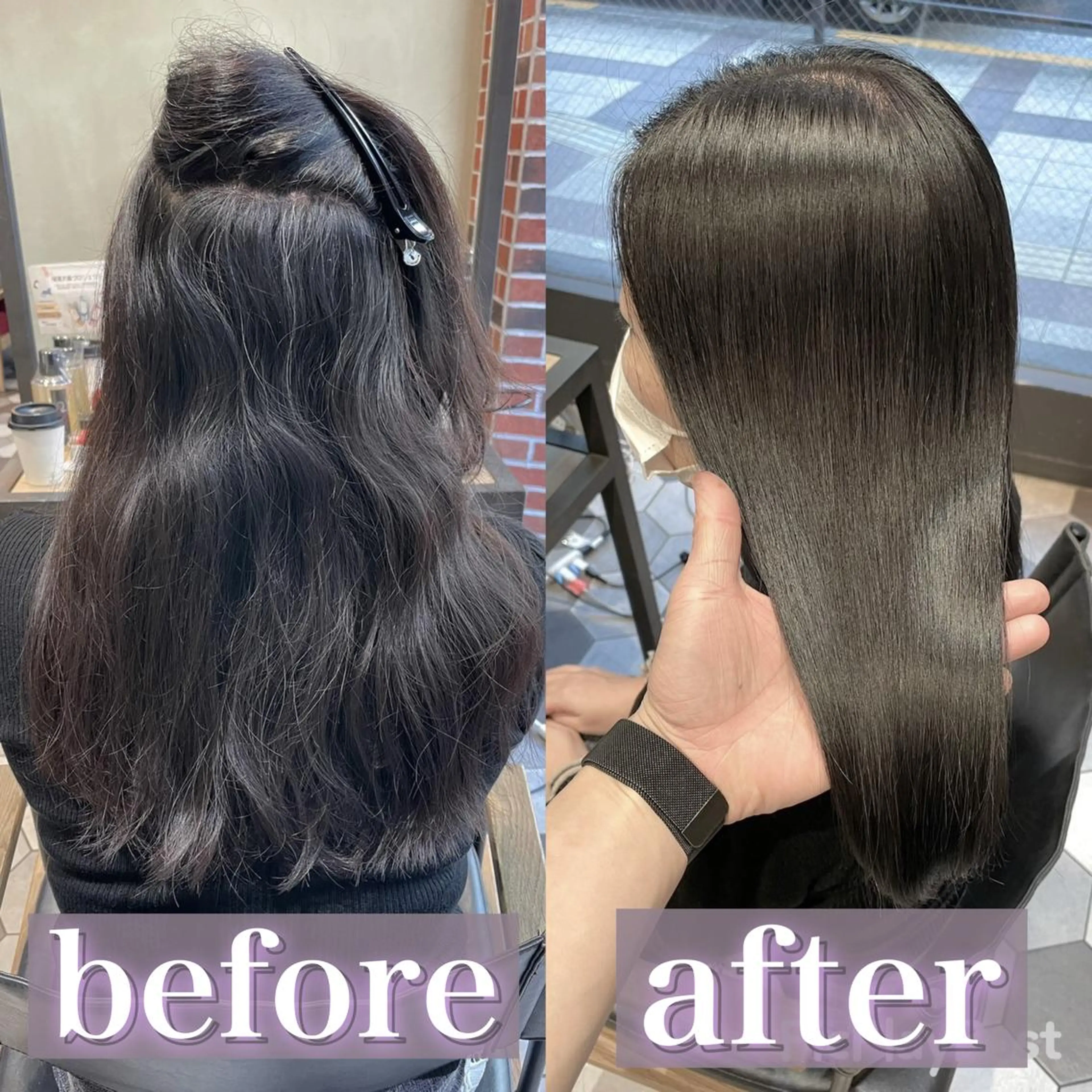 ロング 髪質改善縮毛矯正🫧 村上蒼生のヘアスタイル