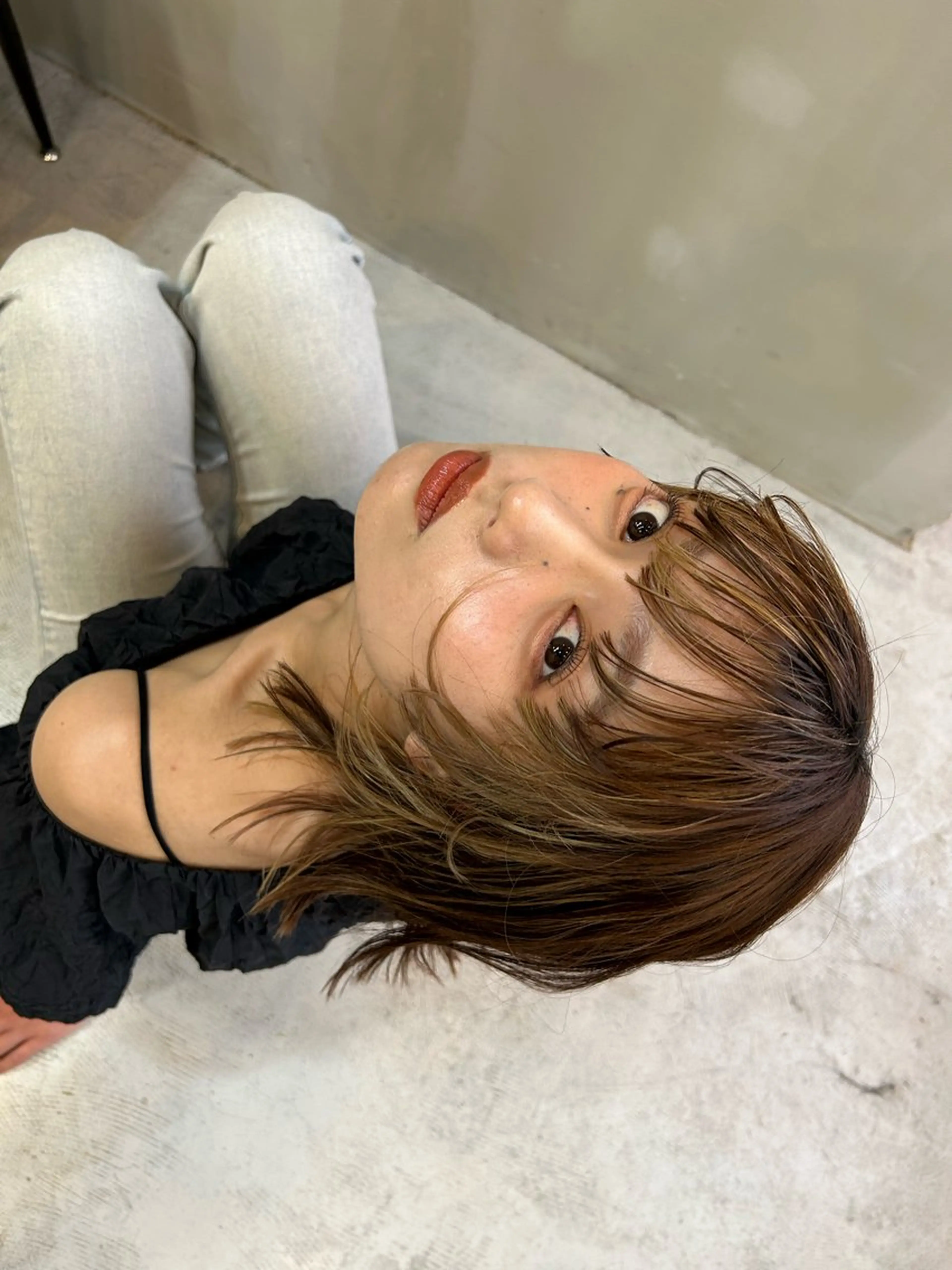 ショート カラー カット ヘアカラー トリートメント ショート/ボブ/ 心斎橋/宮脇美奈のヘアスタイル