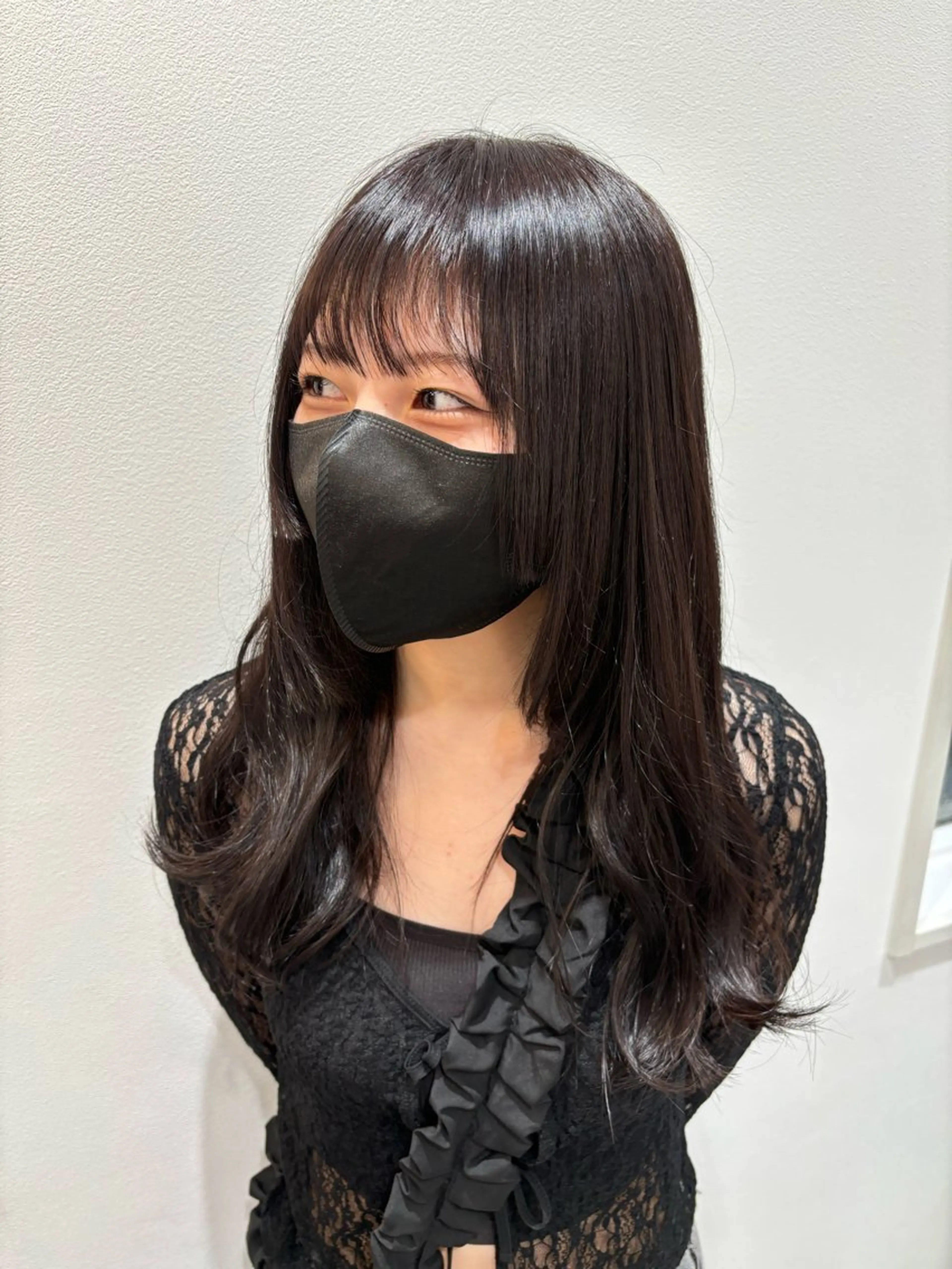 ロング カラー グレージュ ラベンダーカラー ラベンダーグレージュ ラベンダーグレー HUG 🤍ྀི chika🤍ྀིのヘアスタイル