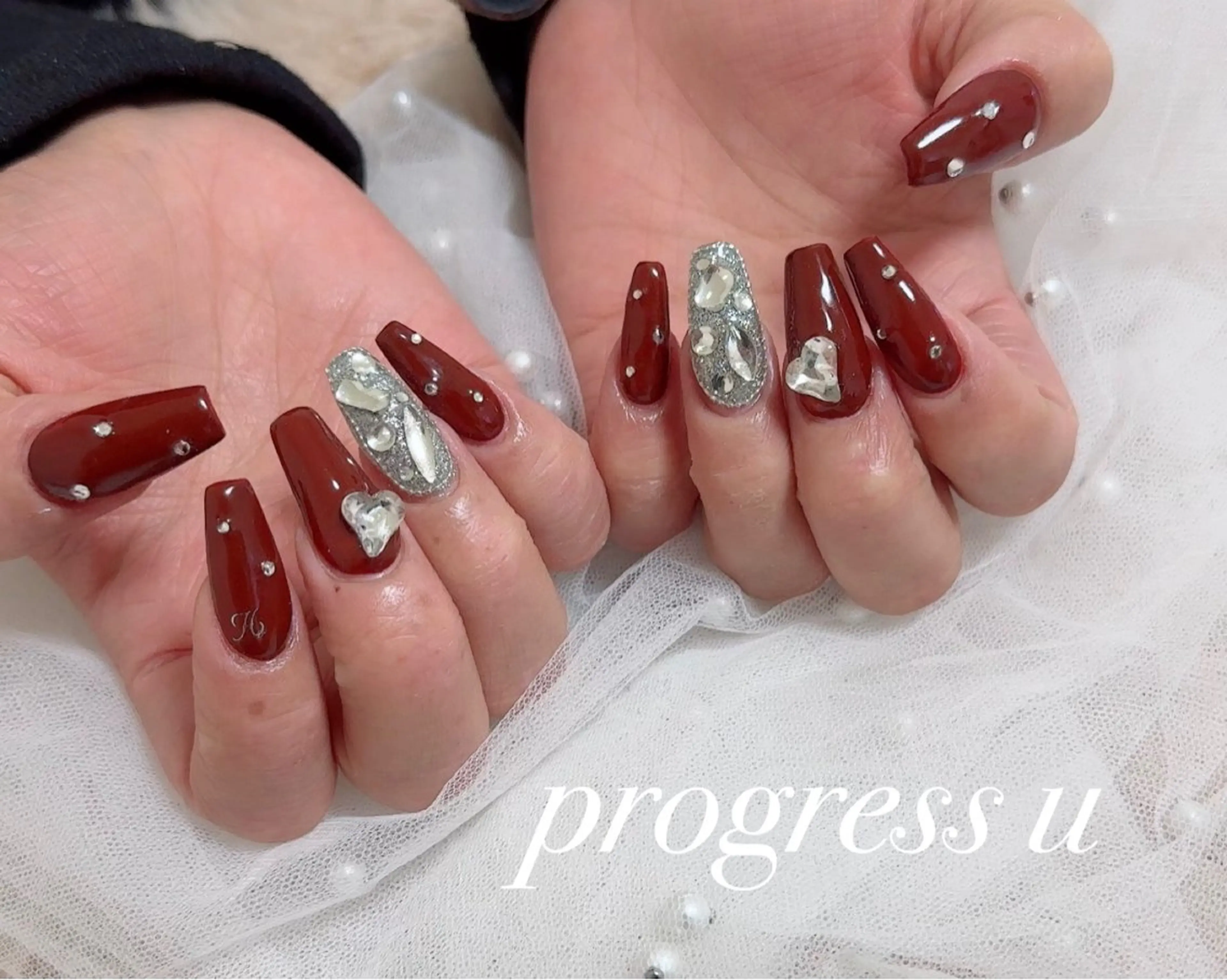 ネイル アートネイル スカルプネイル progress u ayakaのネイルデザイン