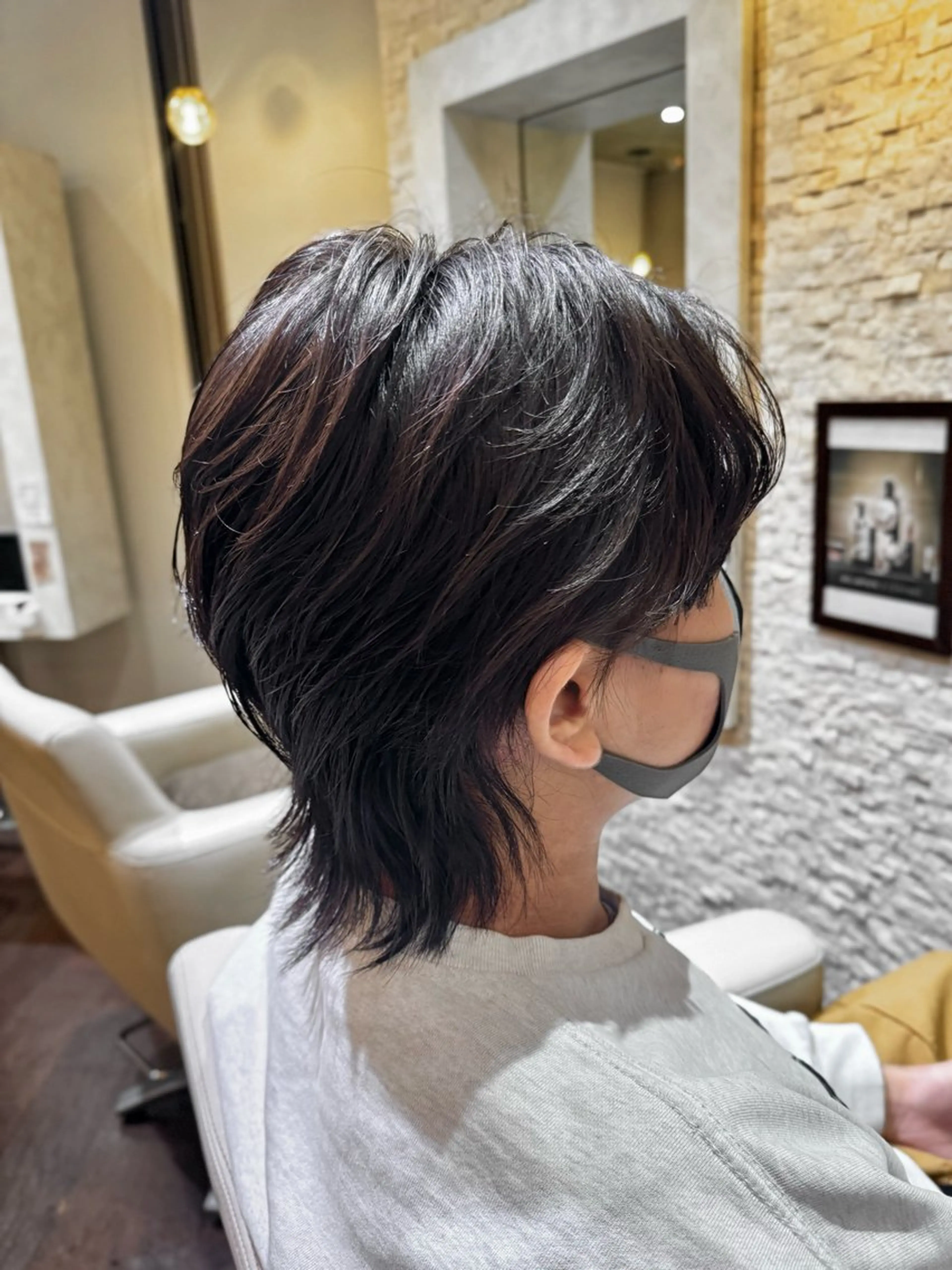 パーマ メンズ カルマパーマ メンズパーマ メンズウルフカット ウルフカット 本多 美羽のヘアスタイル