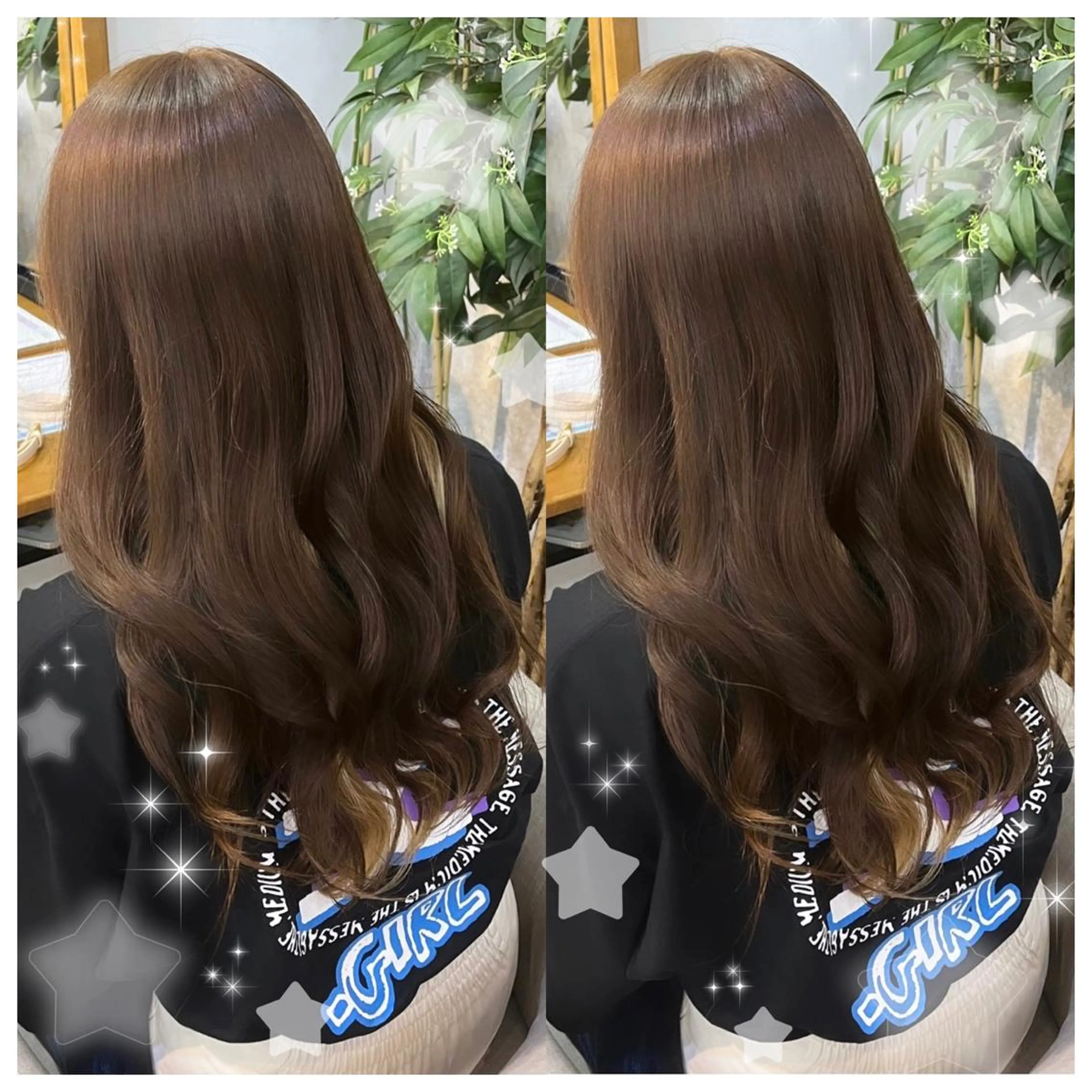 ミディアム カラー ヘアアレンジ 結婚式・ブライダル シールエクステ バレイヤージュ 黒髪 ブリーチ セキグチ💞 lilaのマツエク・マツパデザイン