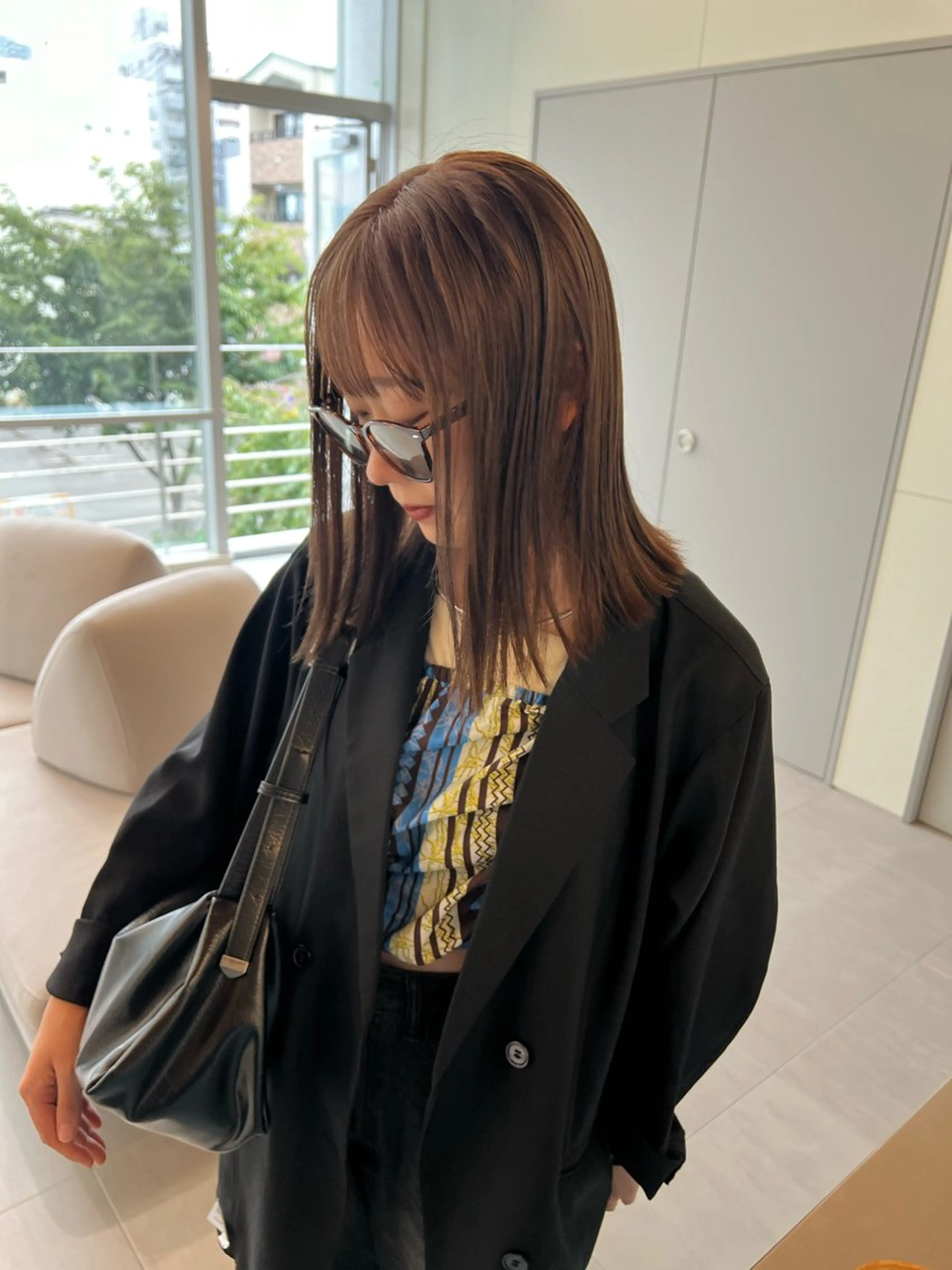 ミディアム カット ヘアカラー トリートメント LORENAO所属・ブリーチなしカラー♡ rinaのヘアスタイル