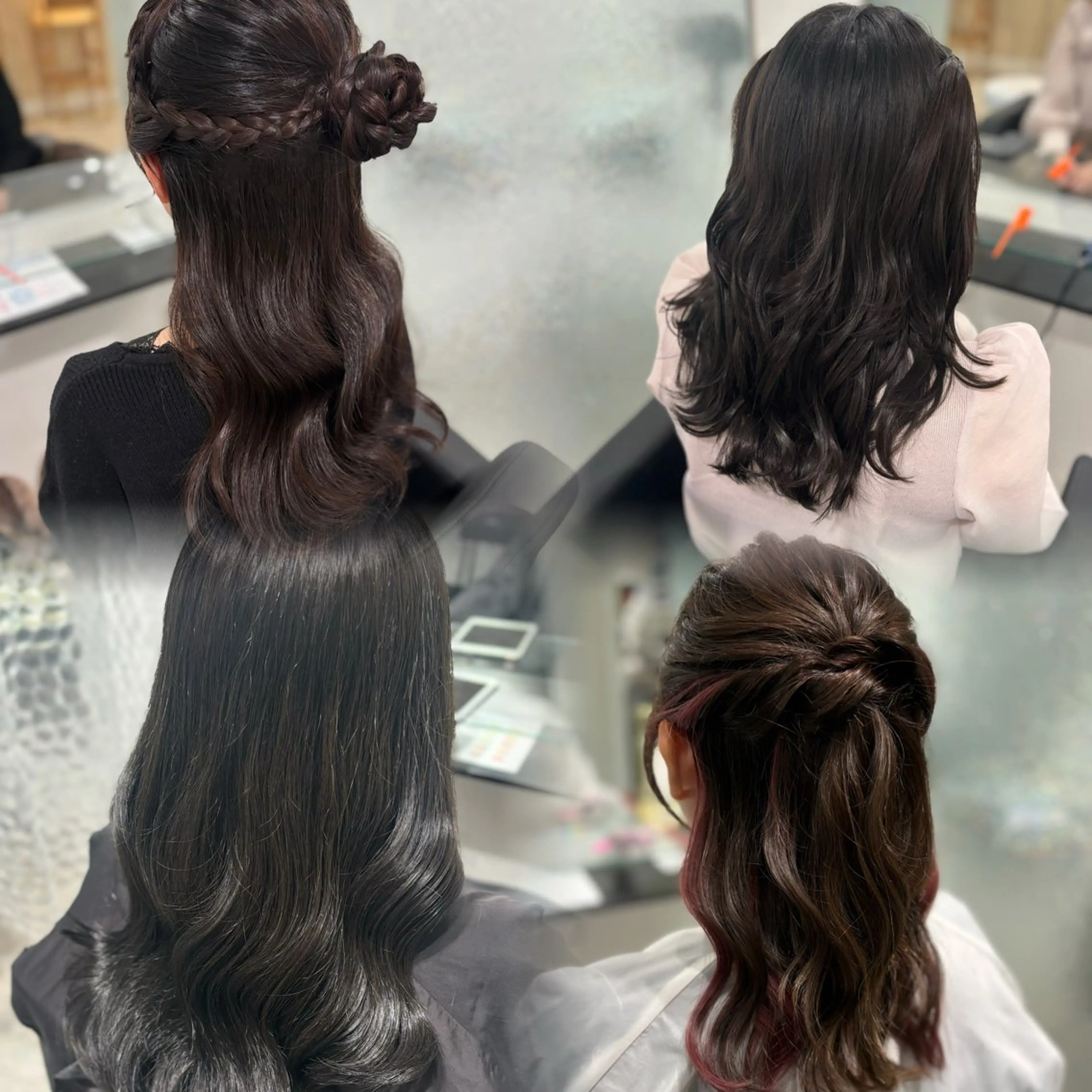 ヘアアレンジ ヘアセット Yuzu️🫧/艶 ハイトーン/韓国ヘアのヘアスタイル