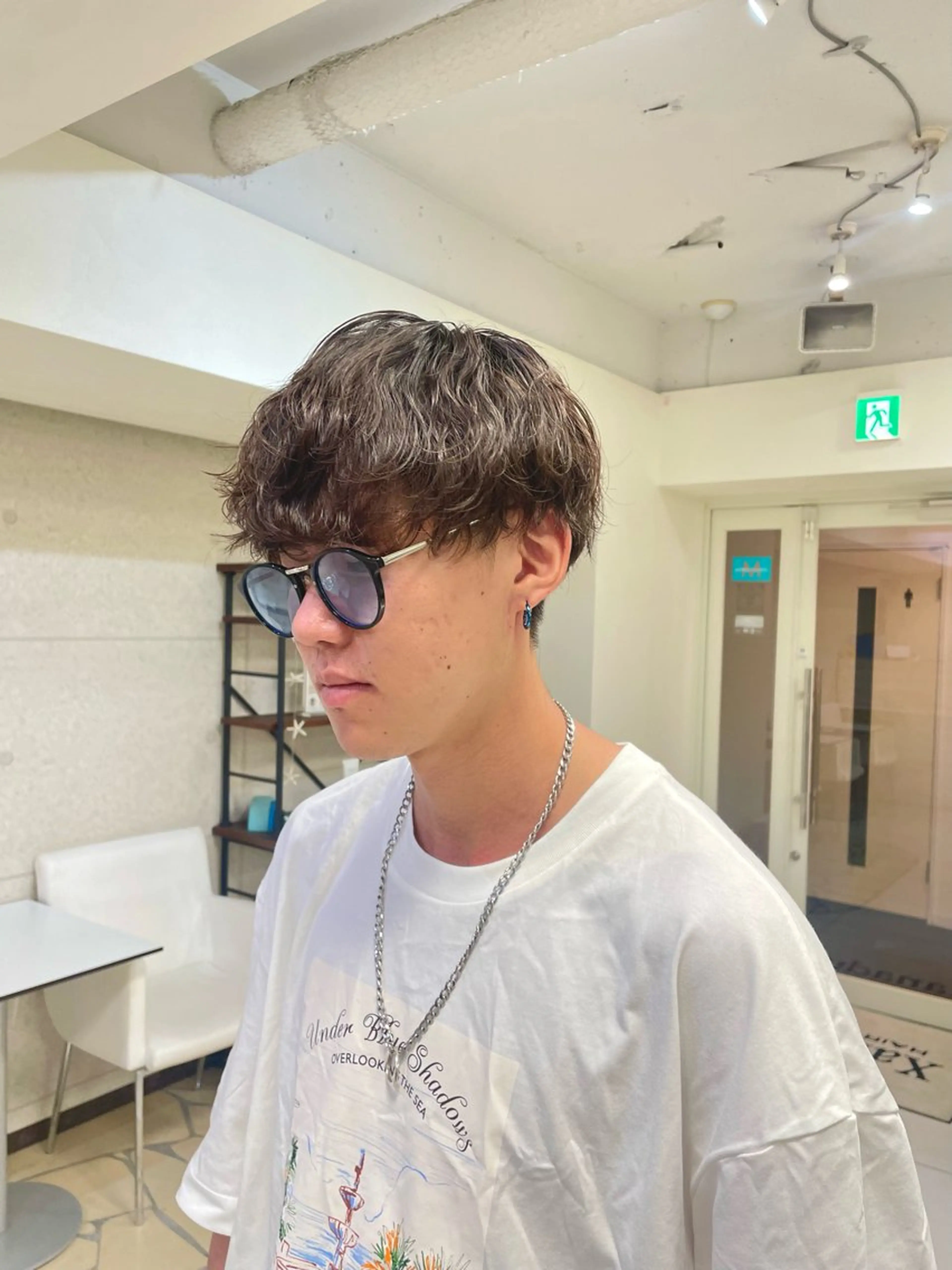 ショート パーマ メンズ メンズパーマ 波巻きパーマ XANADU上野店 🐼ﾖｺﾊｼのヘアスタイル