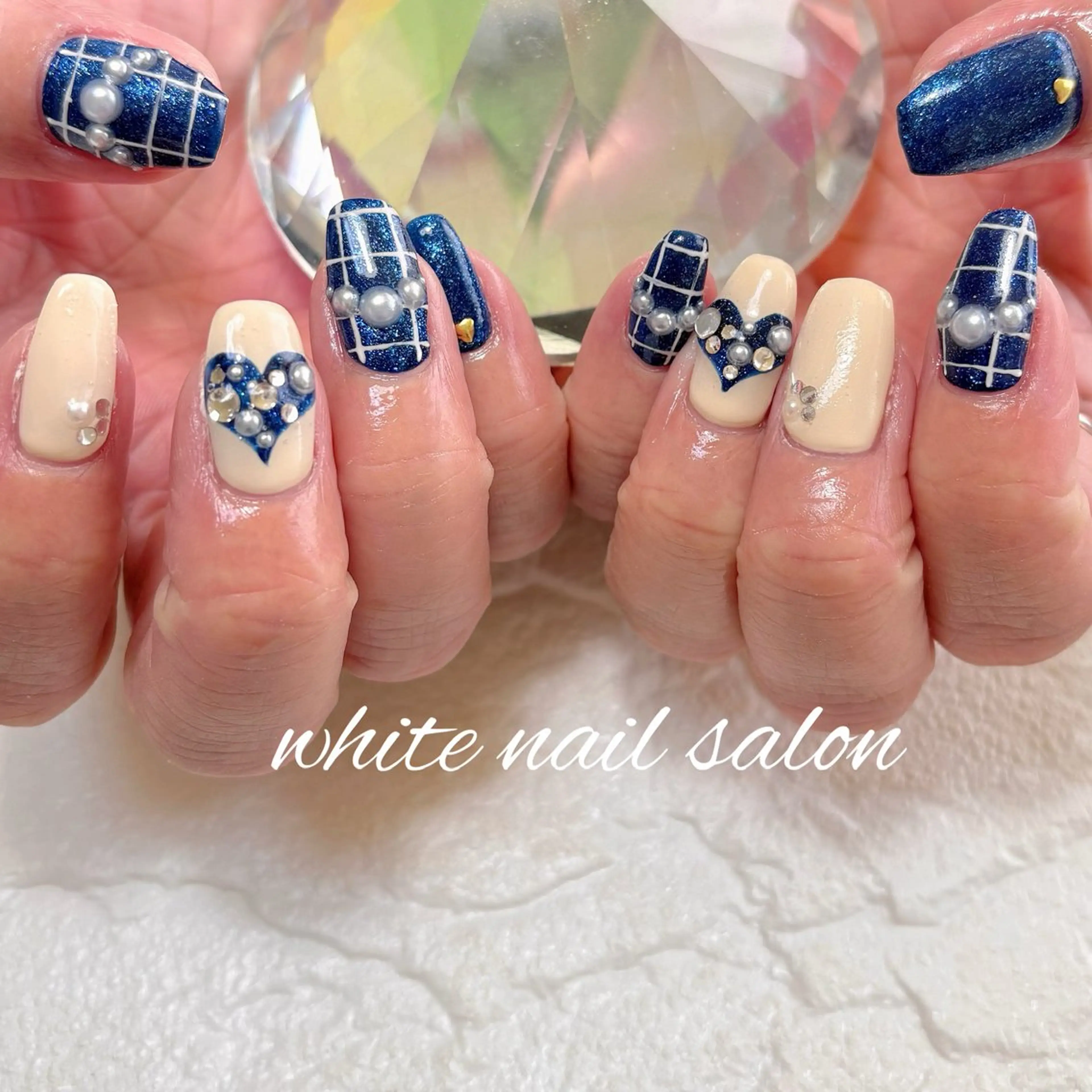 ネイル フットネイル ラメ(グリッター) ハンドネイル white nail salonのネイルデザイン