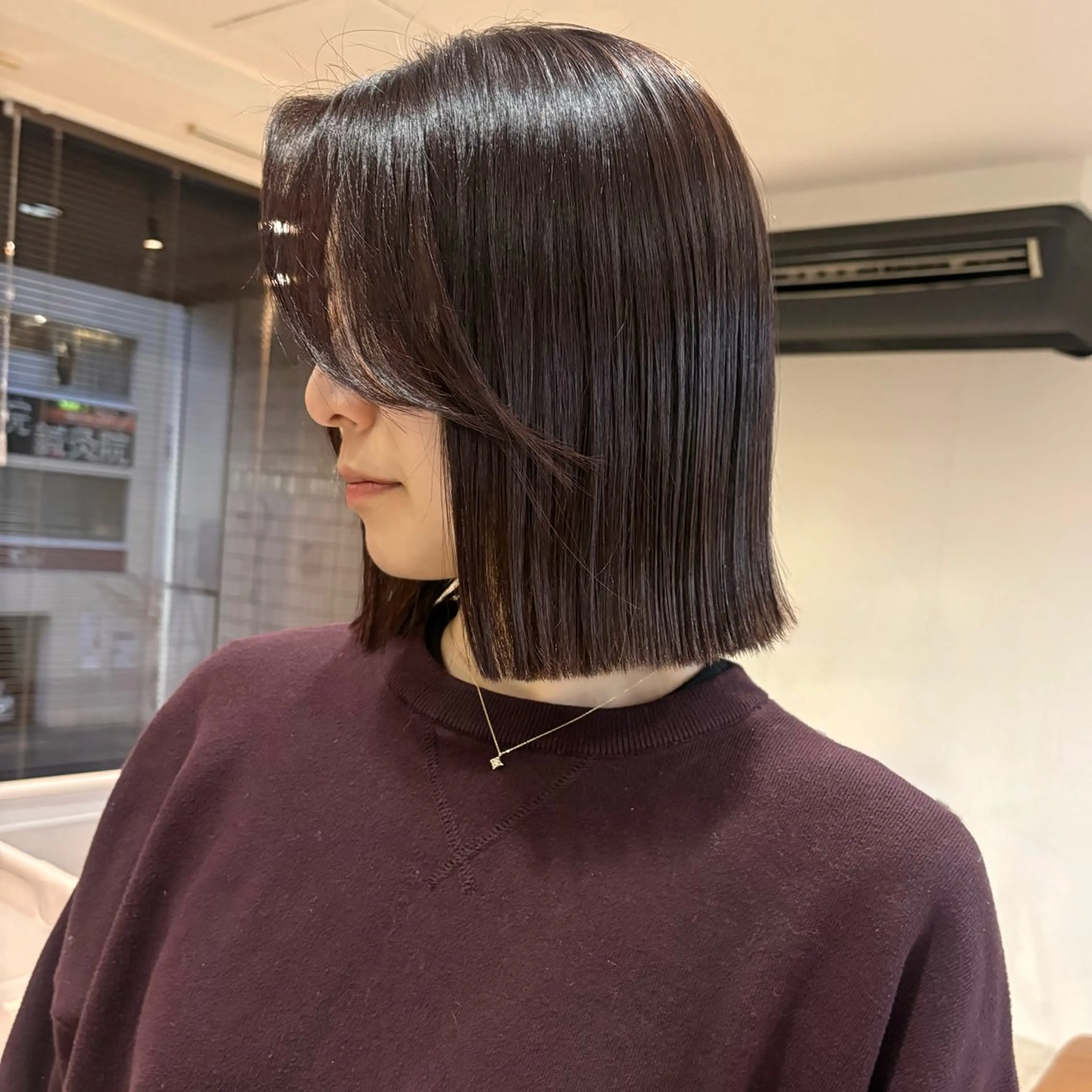 ミディアム カラー ブラウンカラー 透明感カラー ボブ カット SHICUNE /ミホのヘアスタイル