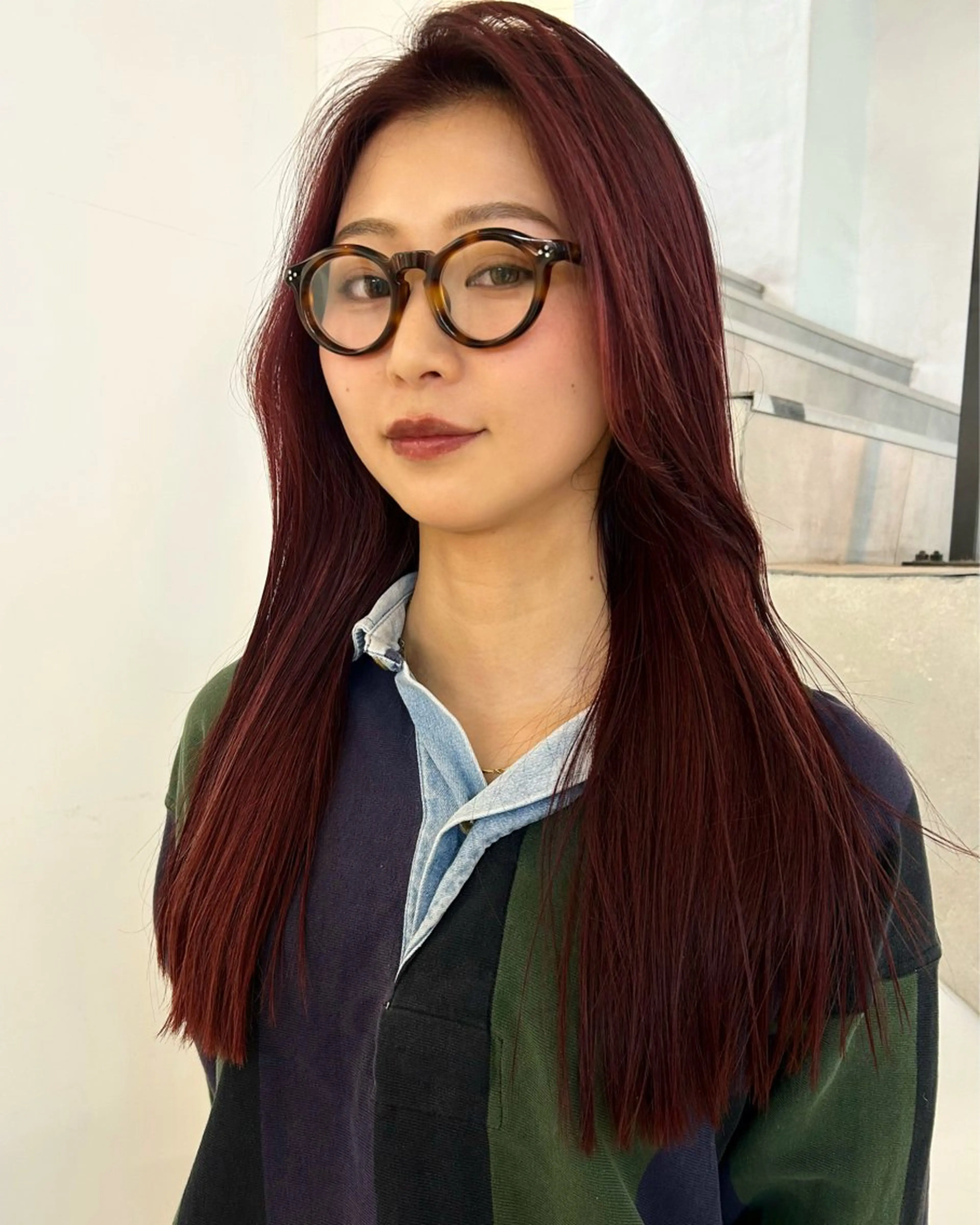 ミディアム カラー ヘアカラー 🌟暖色系ハイトーン 🌟AIのヘアスタイル