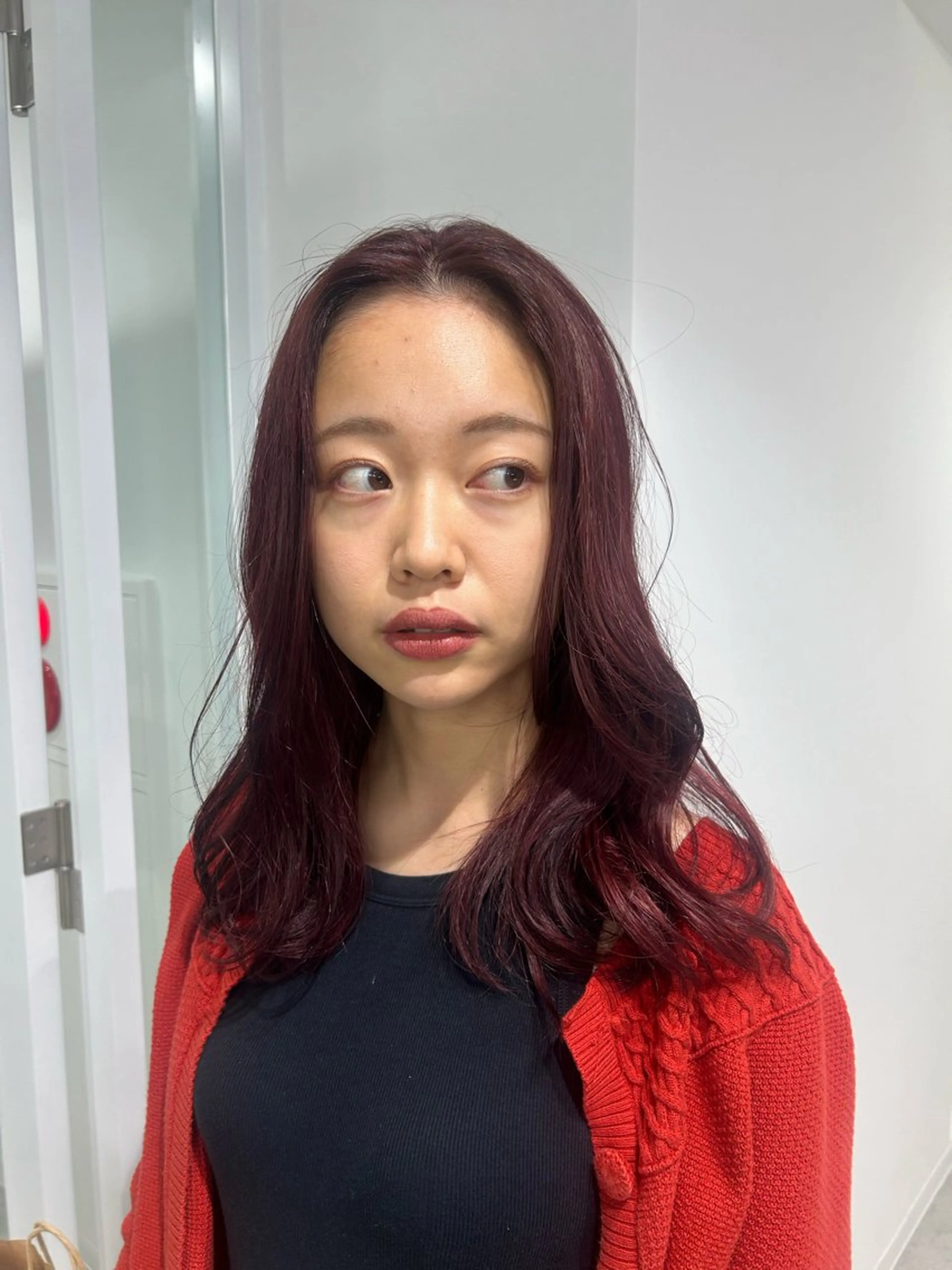 セミロング カラー 愛結 暖色カラー🎀🩰のヘアスタイル