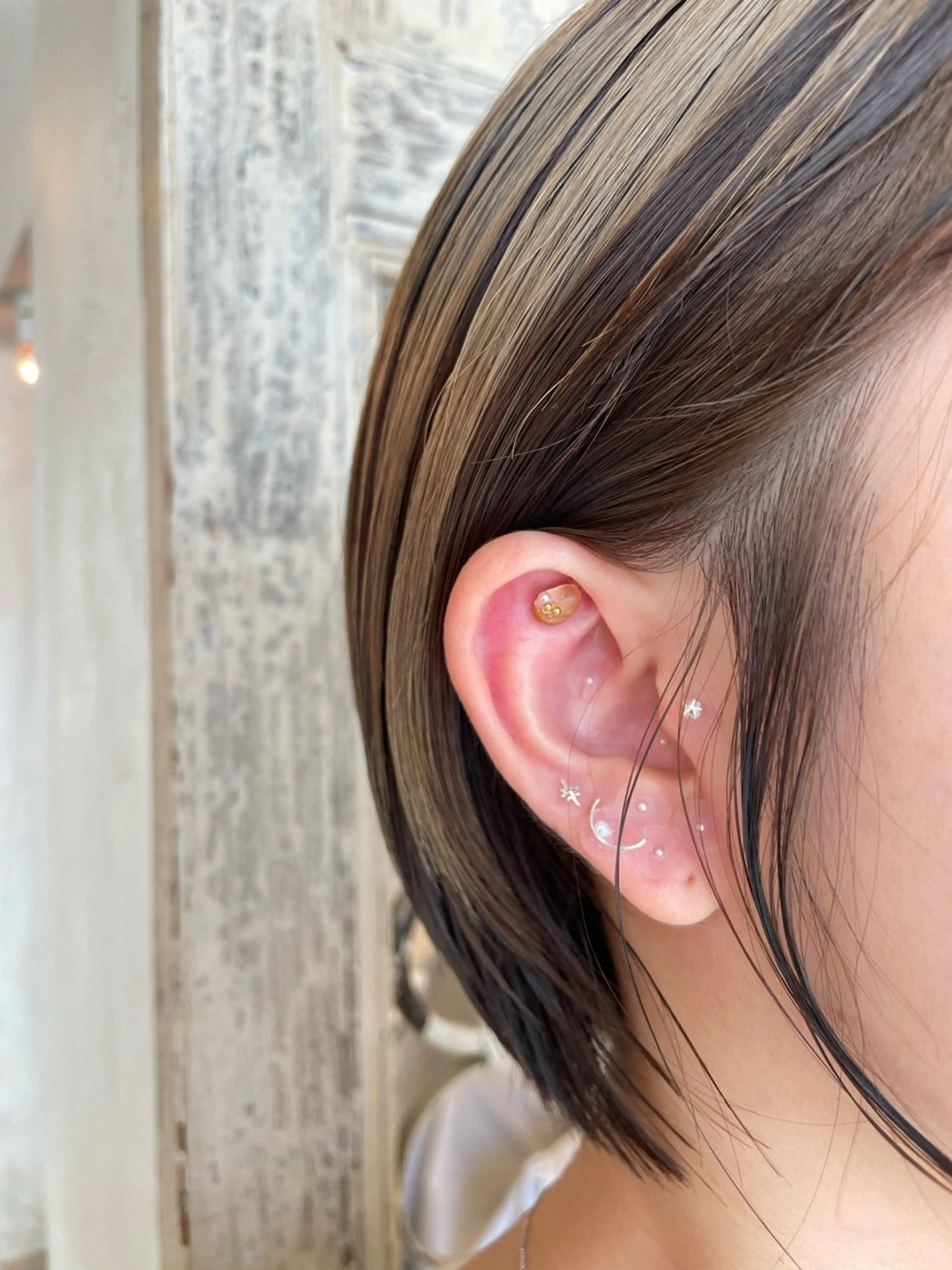 ︎︎𓂃🌿.·  耳つぼジュエリーの写真