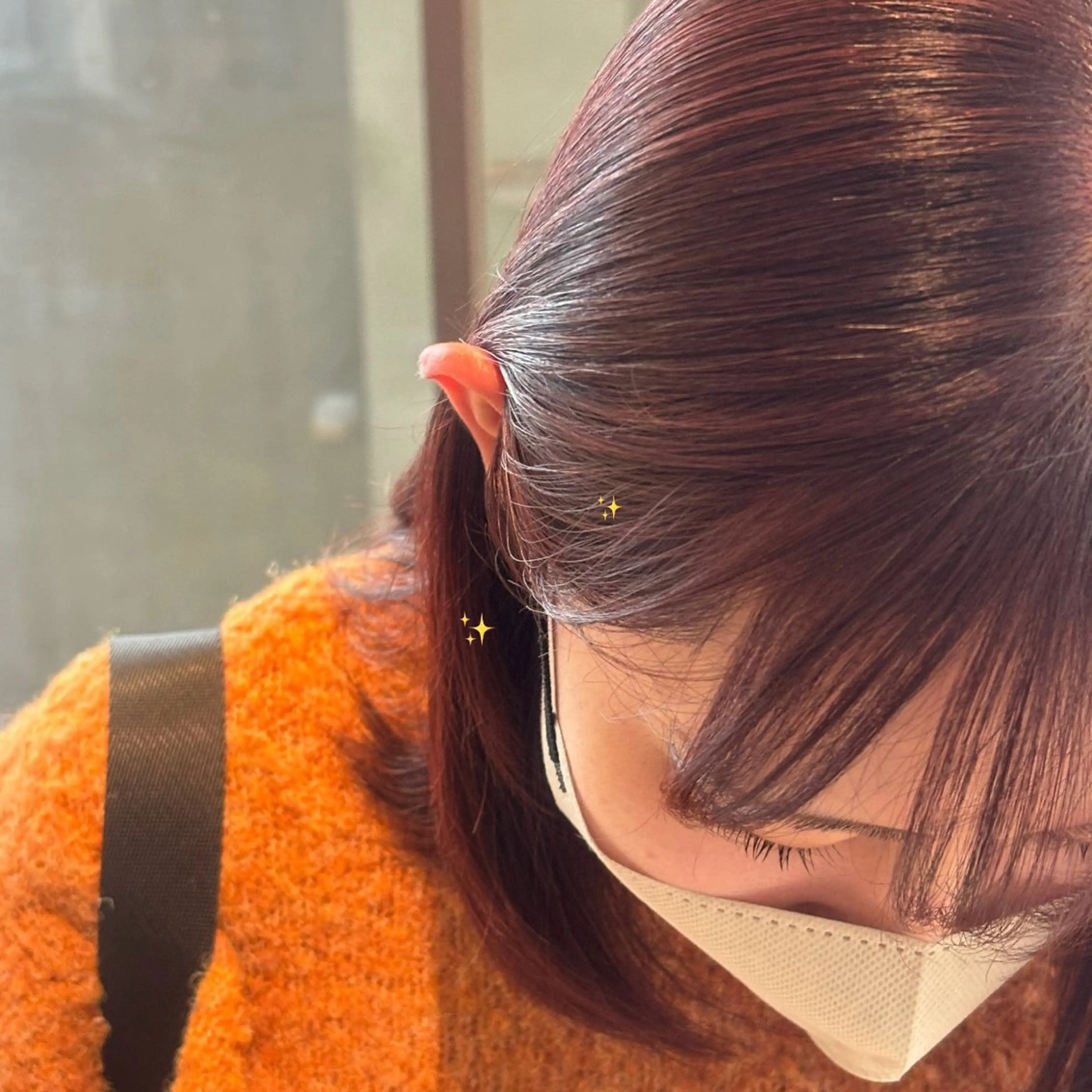 ミディアム ヘアカラー 小木曽 里華のヘアスタイル