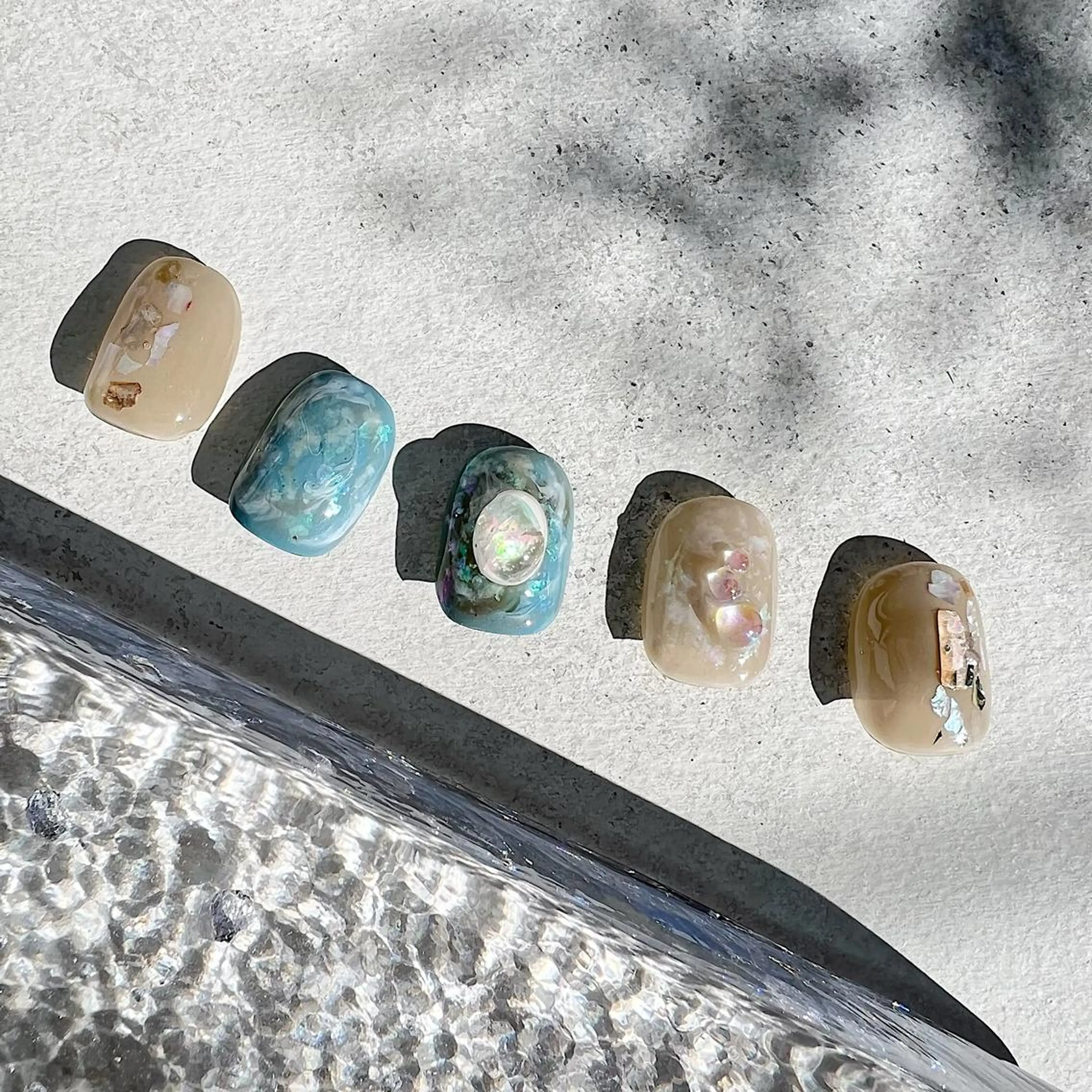 ネイル ニュアンスネイル ショートネイル gemickle nailのネイルデザイン