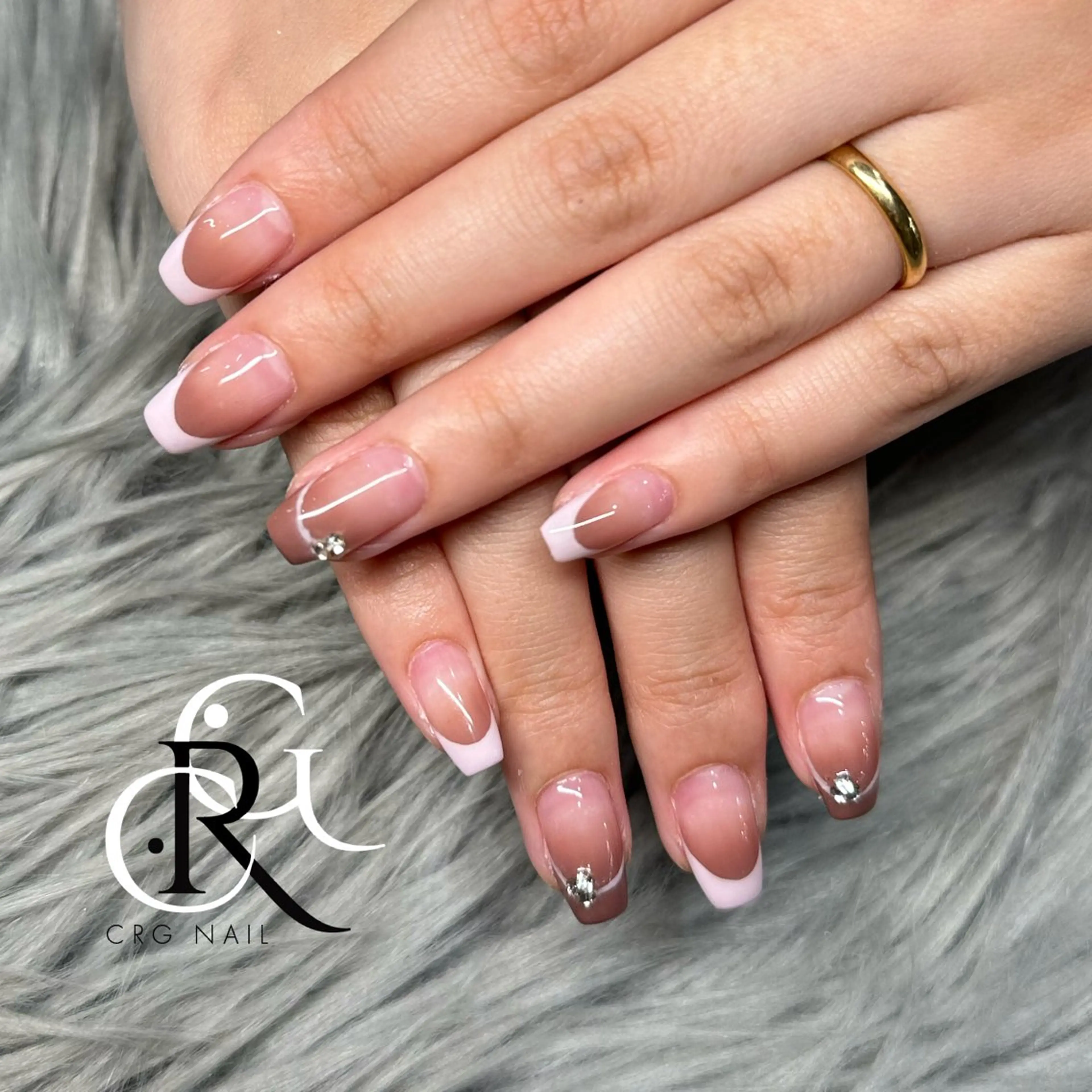 ネイル フレンチネイル パステルネイル ピンク ハンドネイル 美フォルム✨ CRG　RURIのネイルデザイン