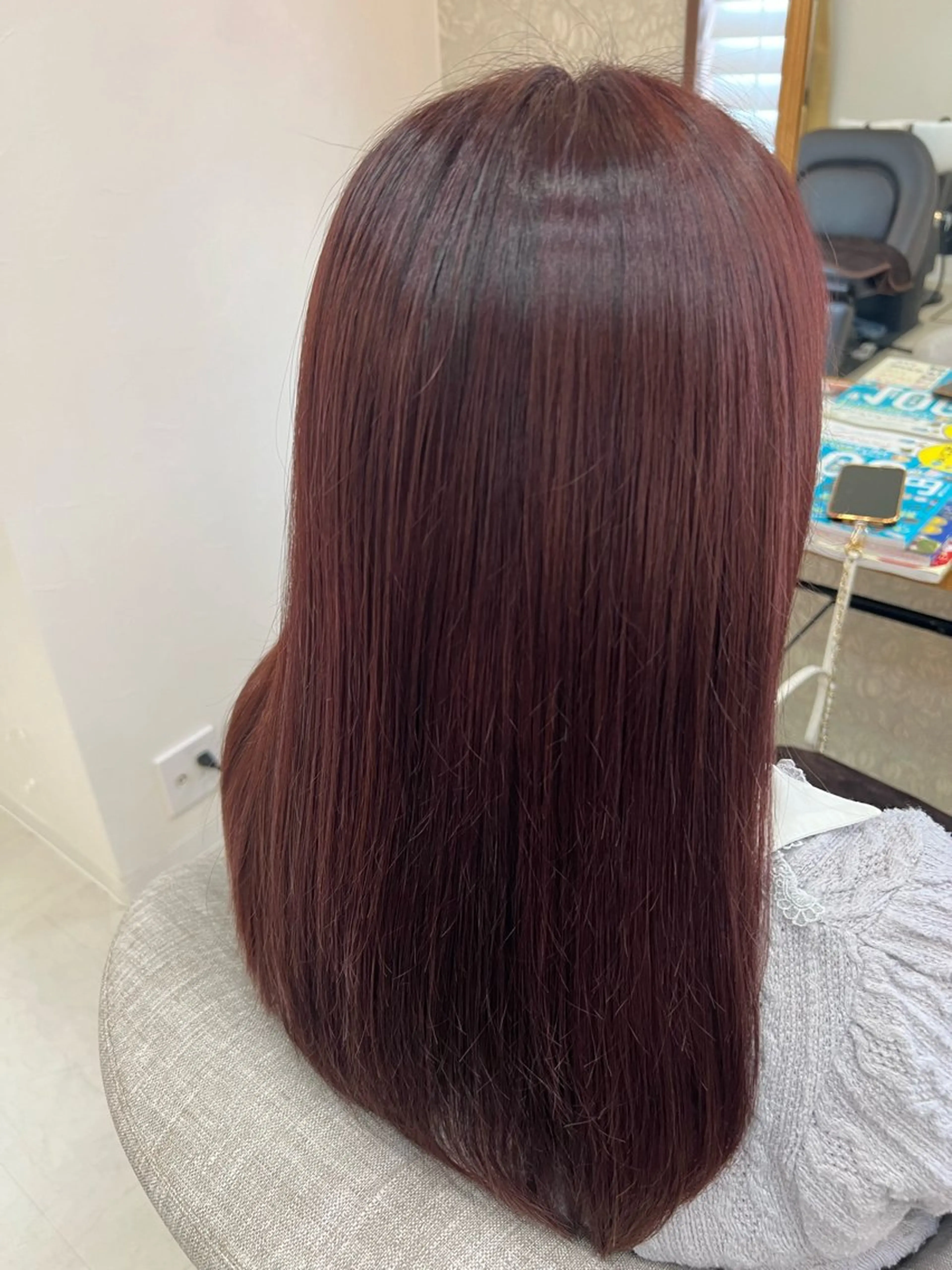 セミロング カラー ピンクカラー 村松 優美のヘアスタイル