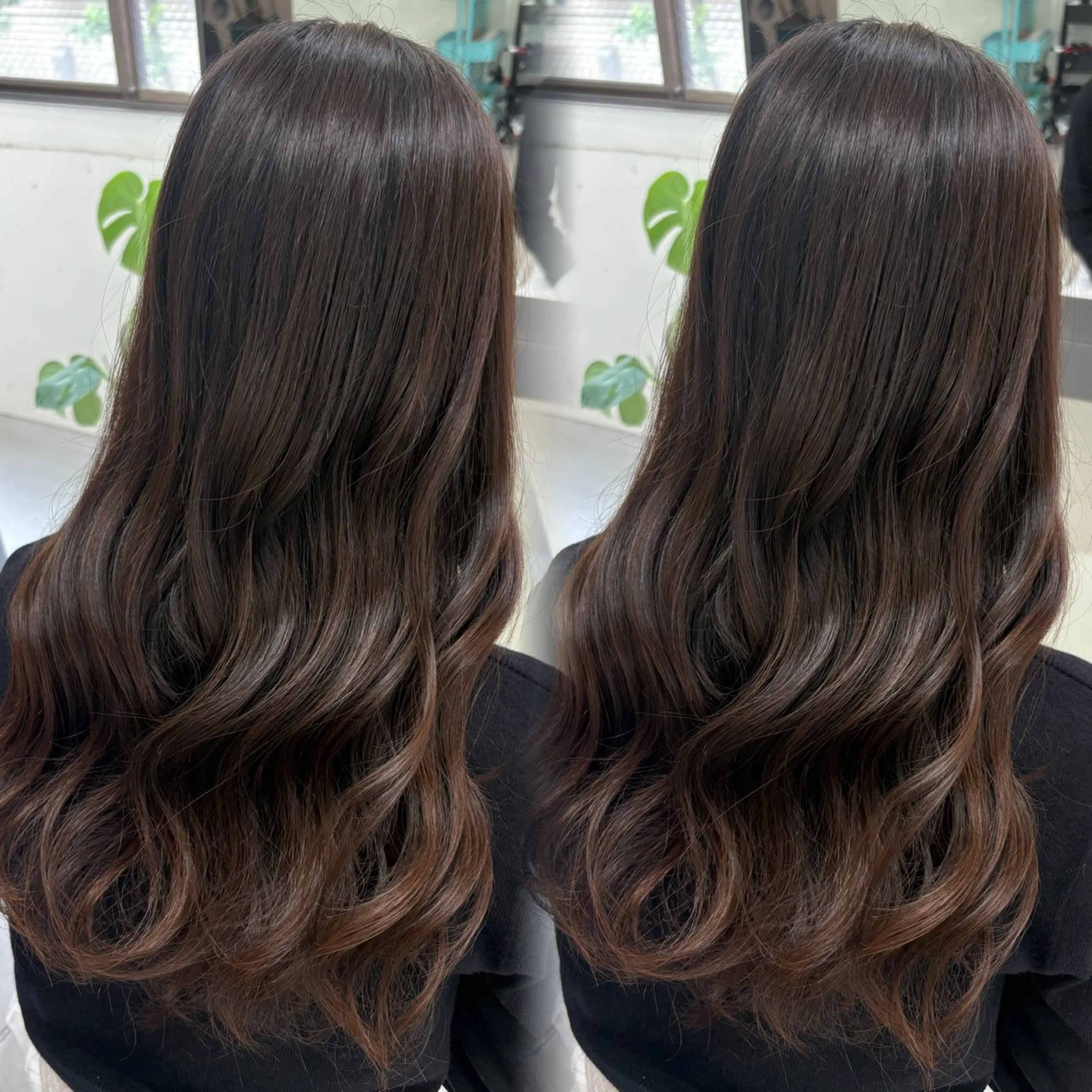 ロング チョコレートブラウン ヘアカラー chihiro🎀 pinkcolorのヘアスタイル