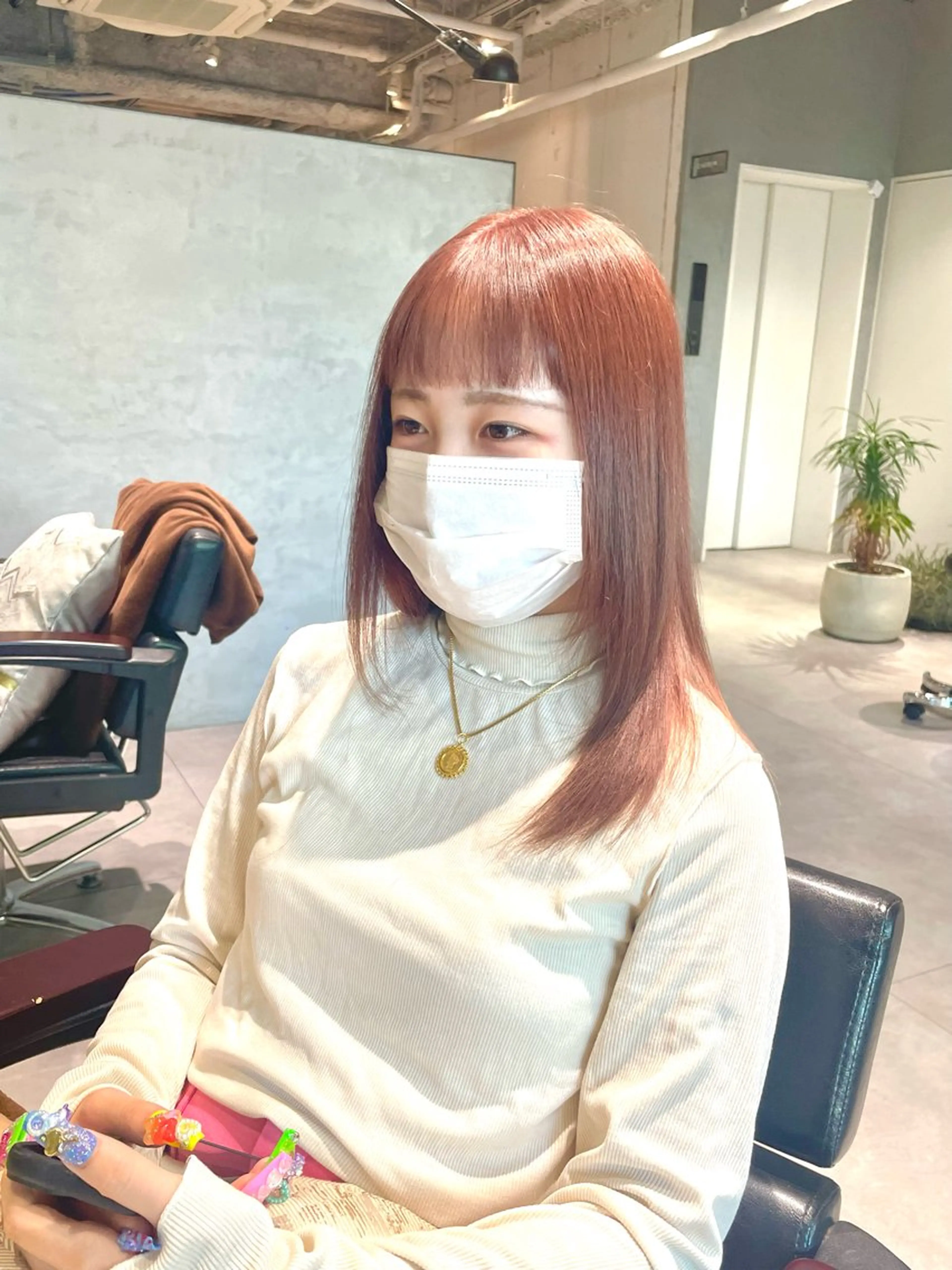 セミロング カラー カット ヘアカラー トリートメント CHERIM ❤️‍🔥新家光葉のヘアスタイル