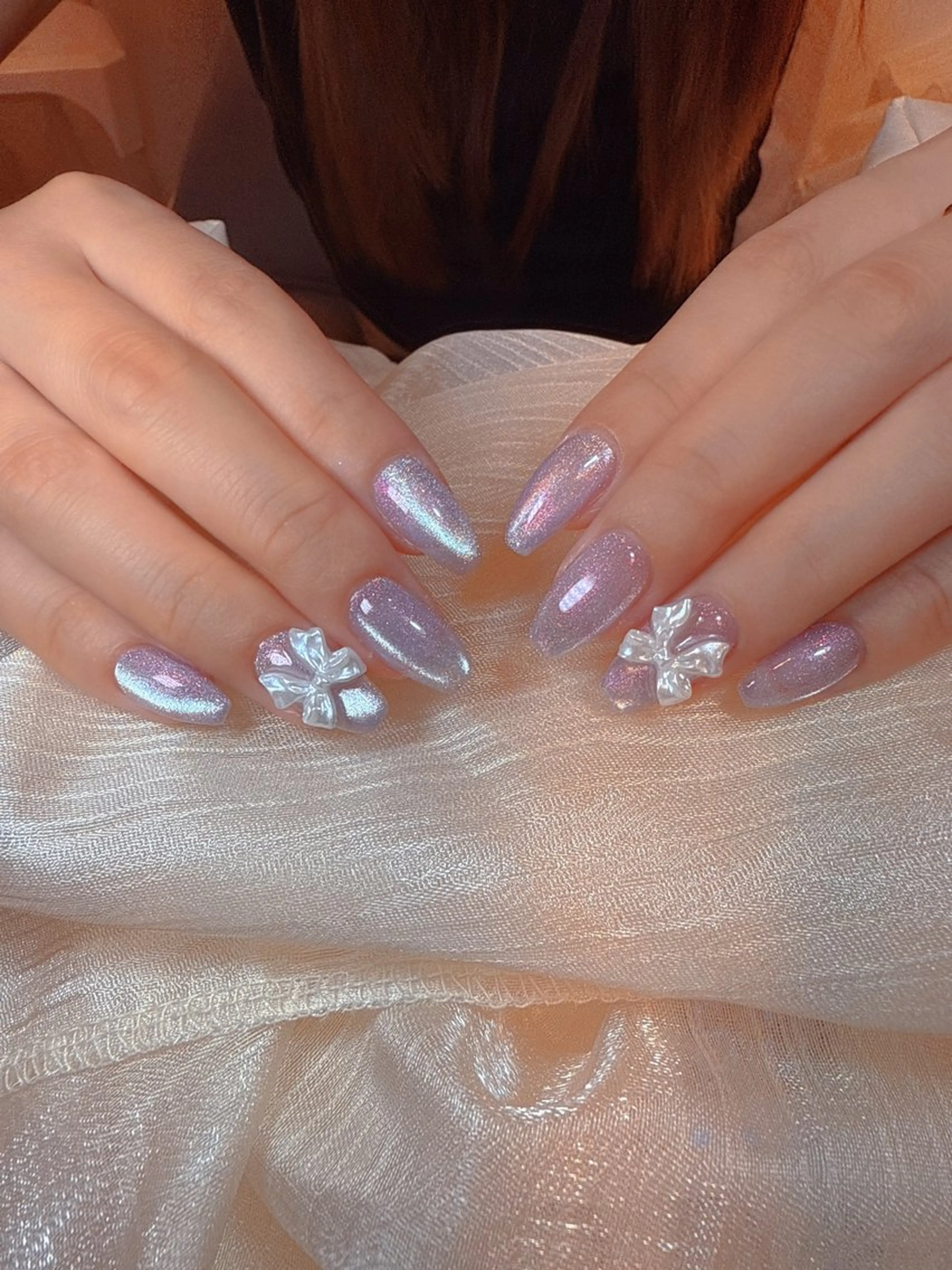 ネイル マグネットネイル リボン 恵比寿 The Nailのネイルデザイン