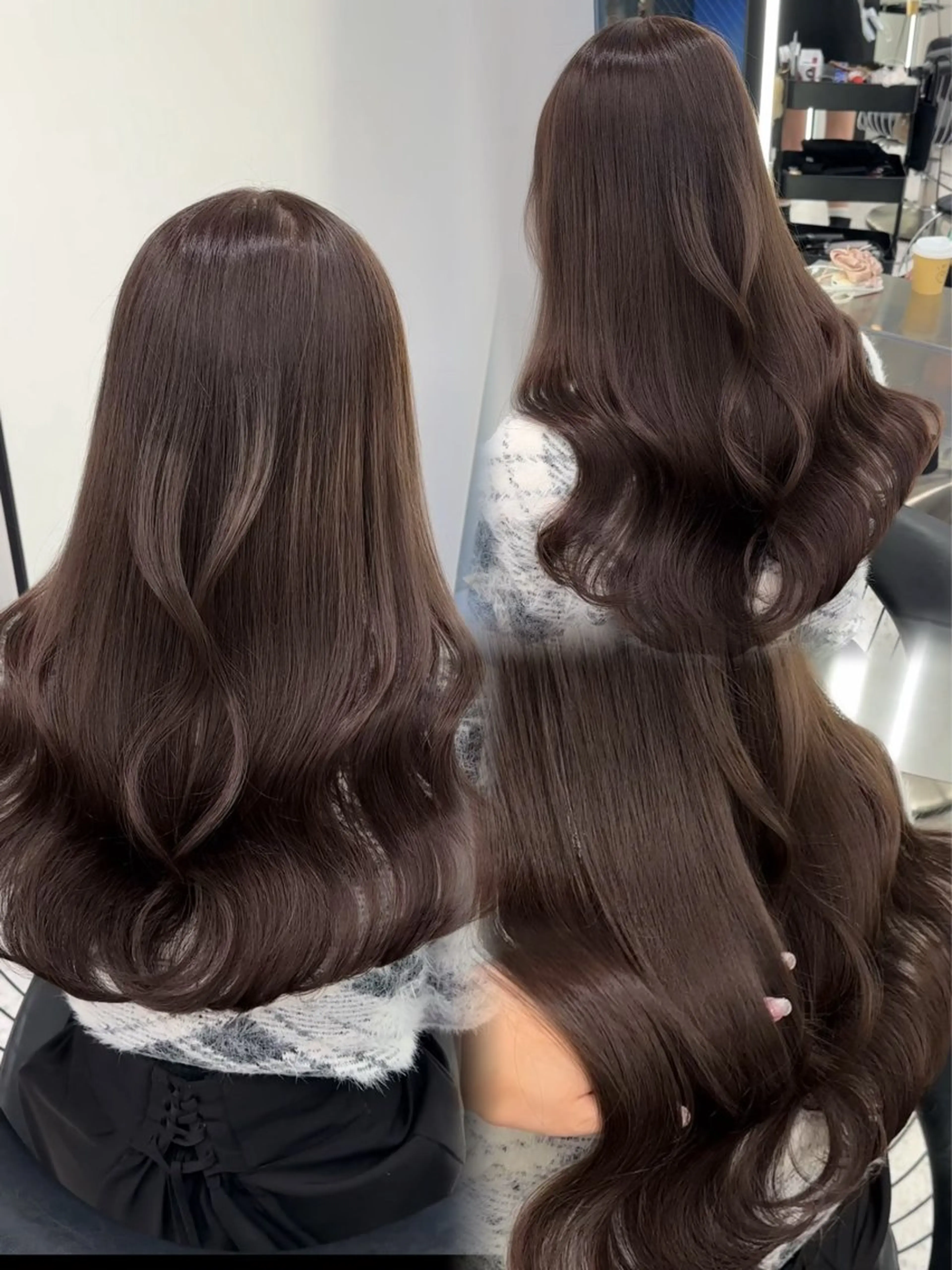 ロング カラー ヘアカラー トリートメント ブリーチなしヘーゼル 🤎透明感カラー 唯のヘアスタイル