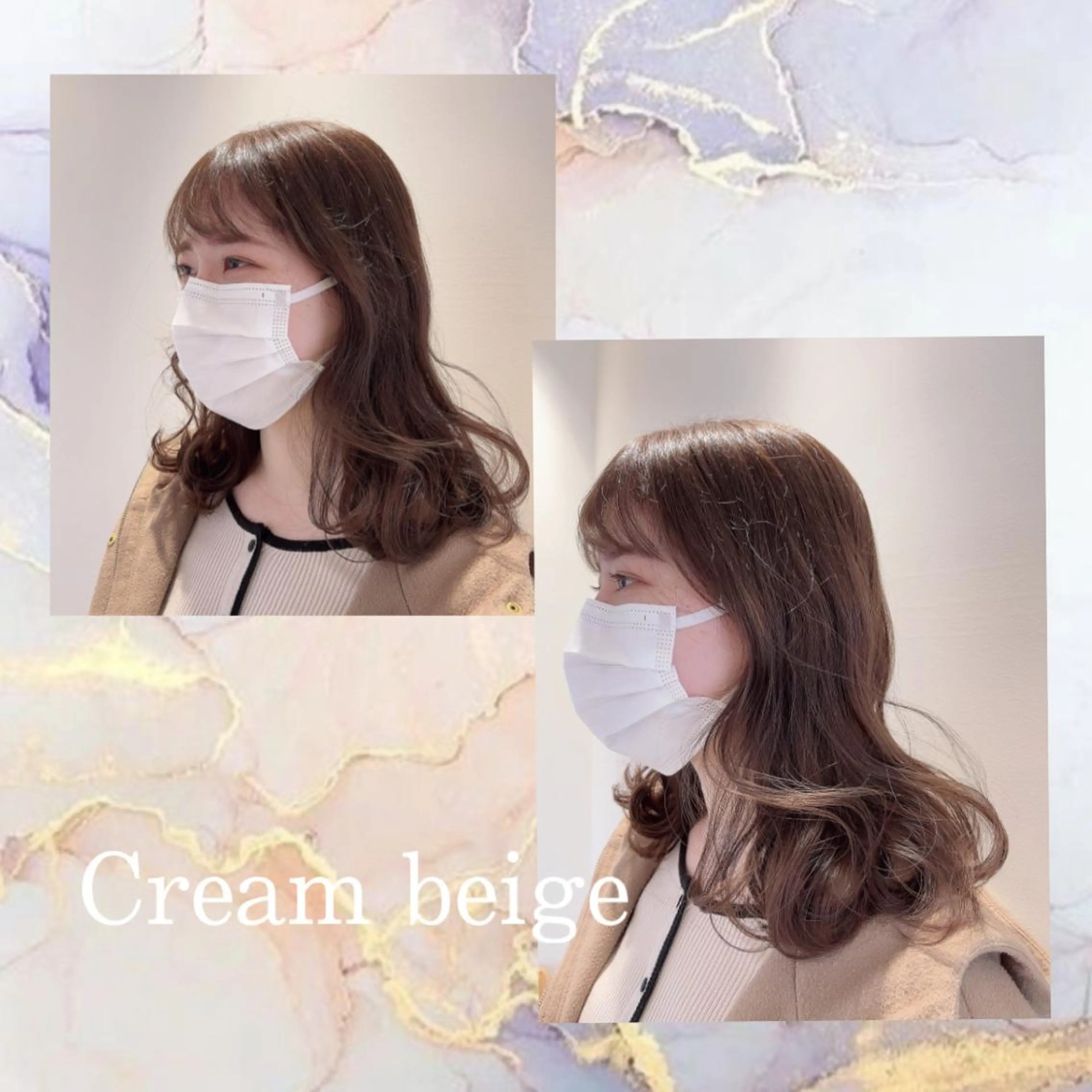 ミディアム カラー ヘアアレンジ アッシュ ベージュカラー 透明感カラー カット ヘアカラー トリートメント eN°byyoureshair所属・🎀トップスタイリ スト湯川響🎀のヘアスタイル