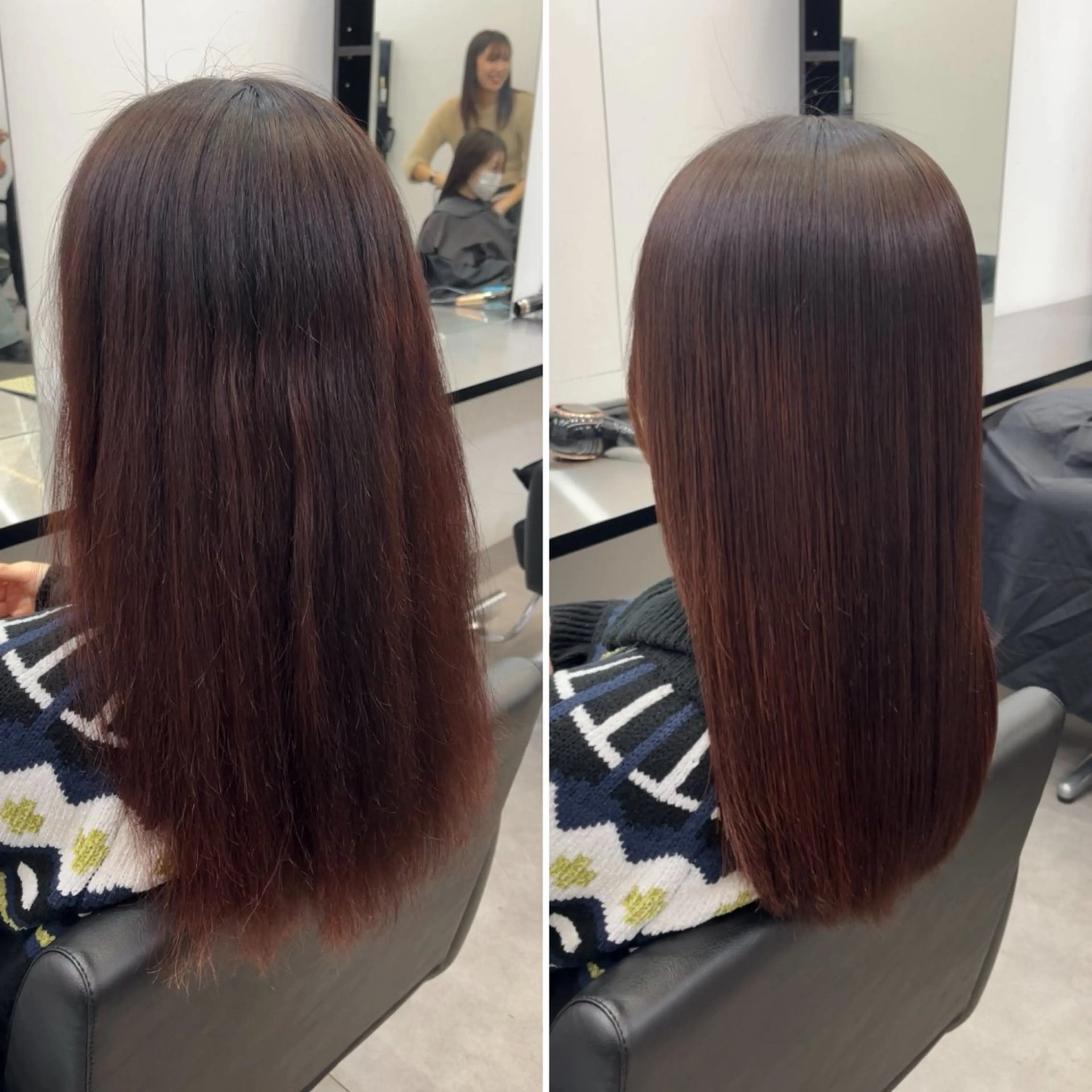 ロング カット ヘアカラー 縮毛矯正 トリートメント 髪質改善/縮毛矯正 梅田茶屋町/西尾祐作のヘアスタイル