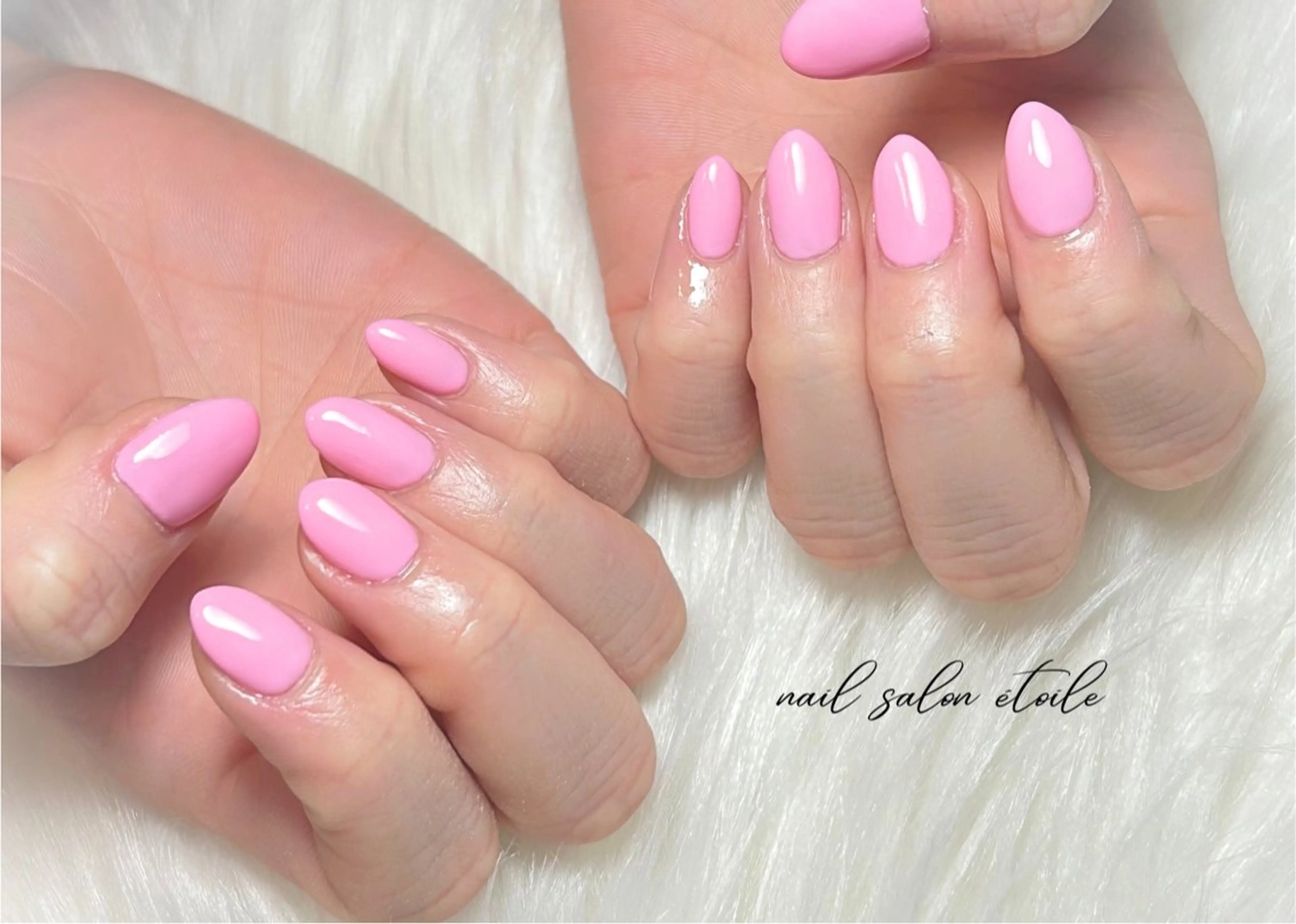 ネイル ワンカラーネイル ピンク ハンドネイル nail salon étoileのネイルデザイン